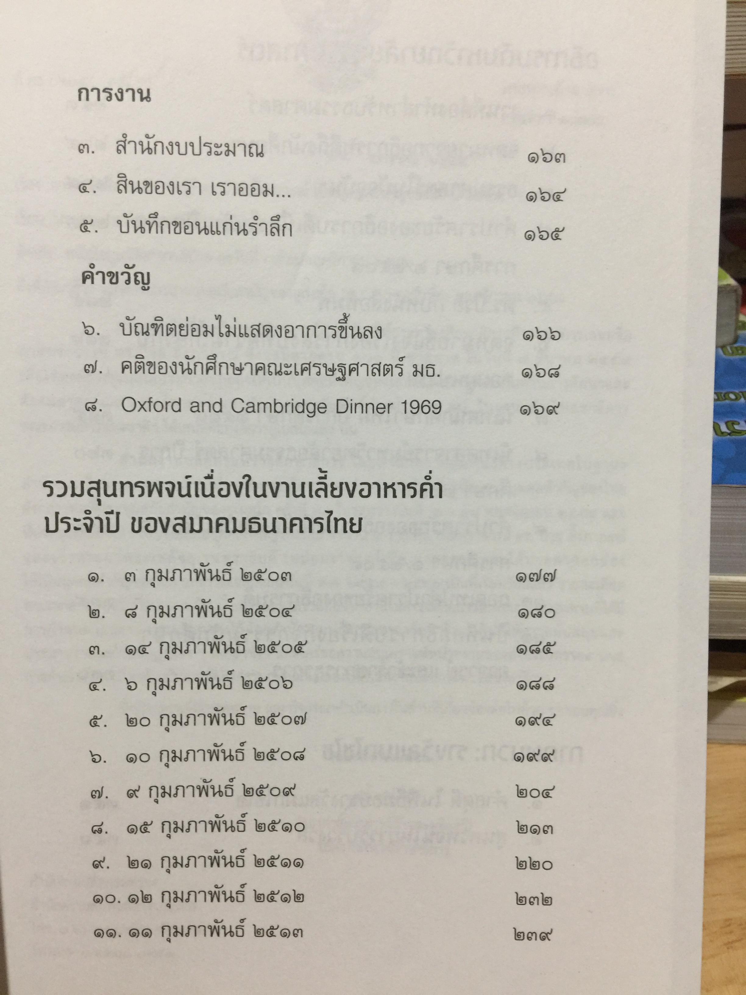 เหลียวหลัง แลหน้า. อัตชีวประวัติ ดร.ป๋วย อึ๊งภากรณ์. มหาวิทยาลัยาธรรมศาสตร์ จัดพิมพ์ในวาระ 100 ปี ชาตกาล ฯ และ 40 ปี เหตุการณ์ 6 ตุลาคม 2519 2,300 กรัม