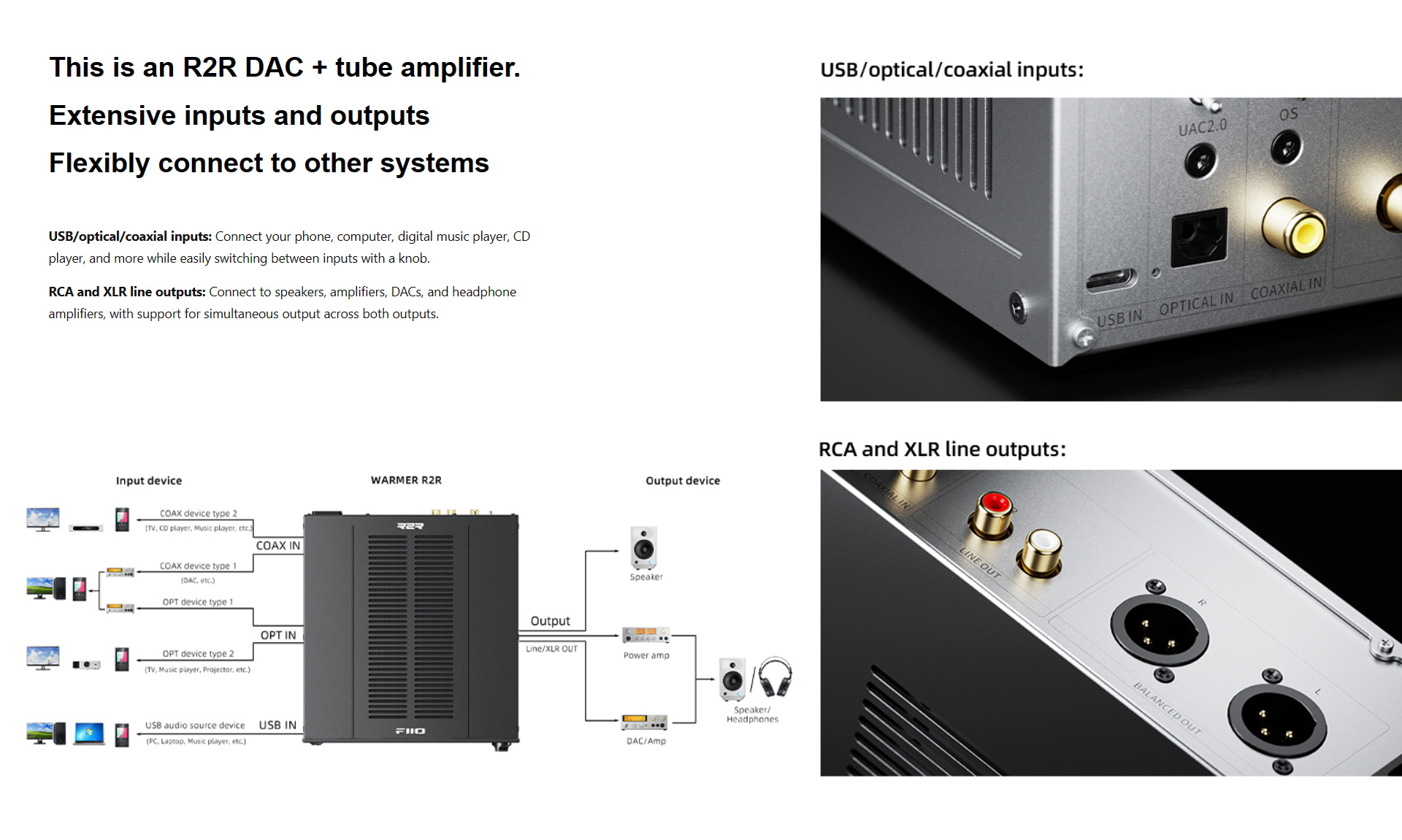 FiiO WARMER DAC/AMP แบบ R2R ที่มี Tube Buffer สำหรับระบบเสียง Hi‑Fi ประกันศูนย์ไทย