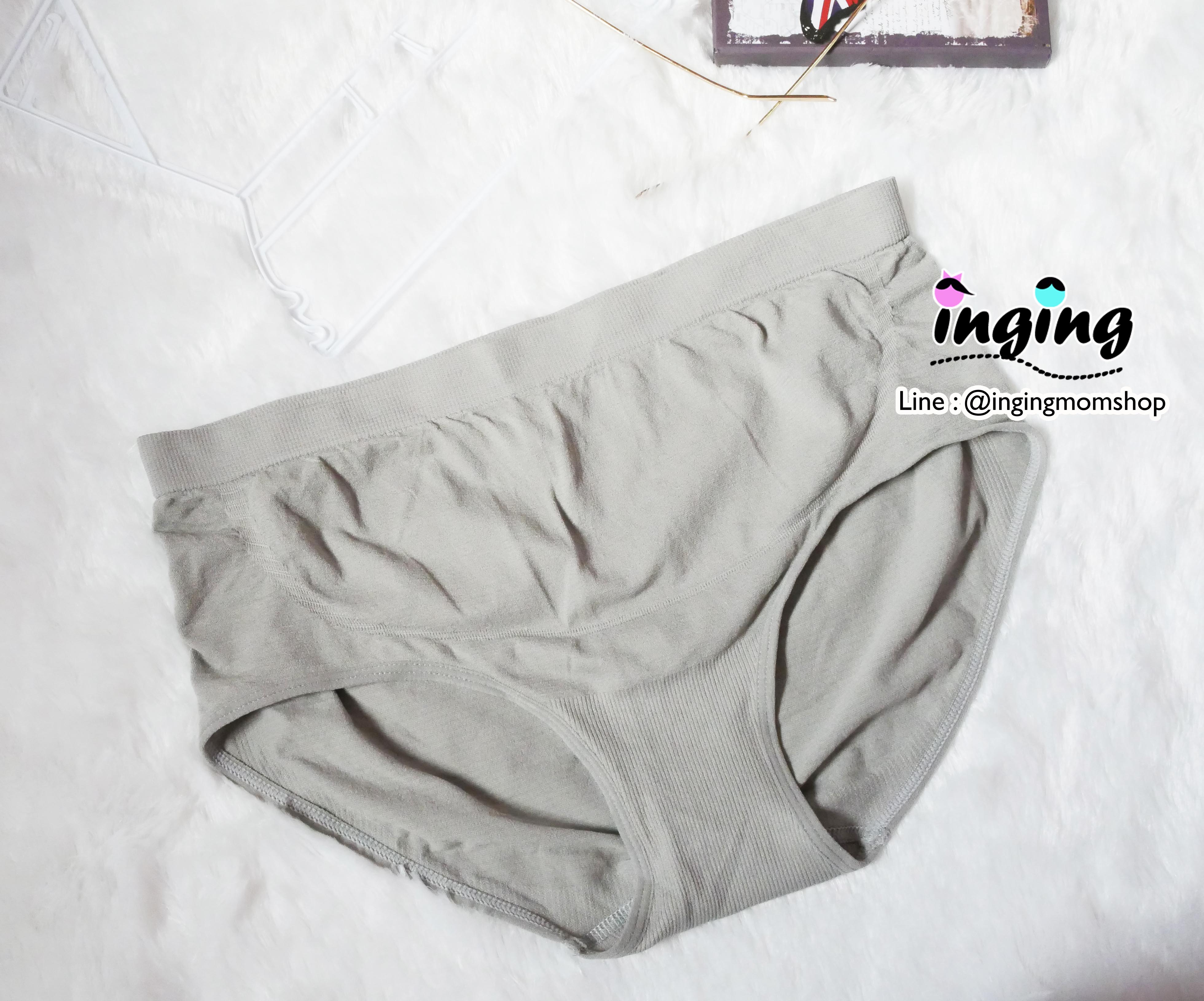 J1103_[Size-F-สีเทา]_กางเกงในคนท้อง