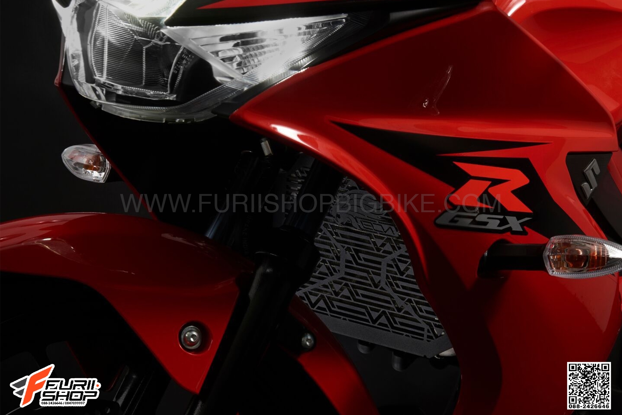 การ์ดหม้อน้ำ LEON สีดำ FOR SUZUKI GSX-R150