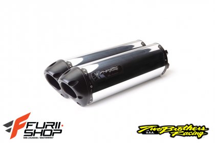 ท่อมอเตอร์ไซค์ ท่อไอเสีย Two Brother slip on carbon Silver ZX14