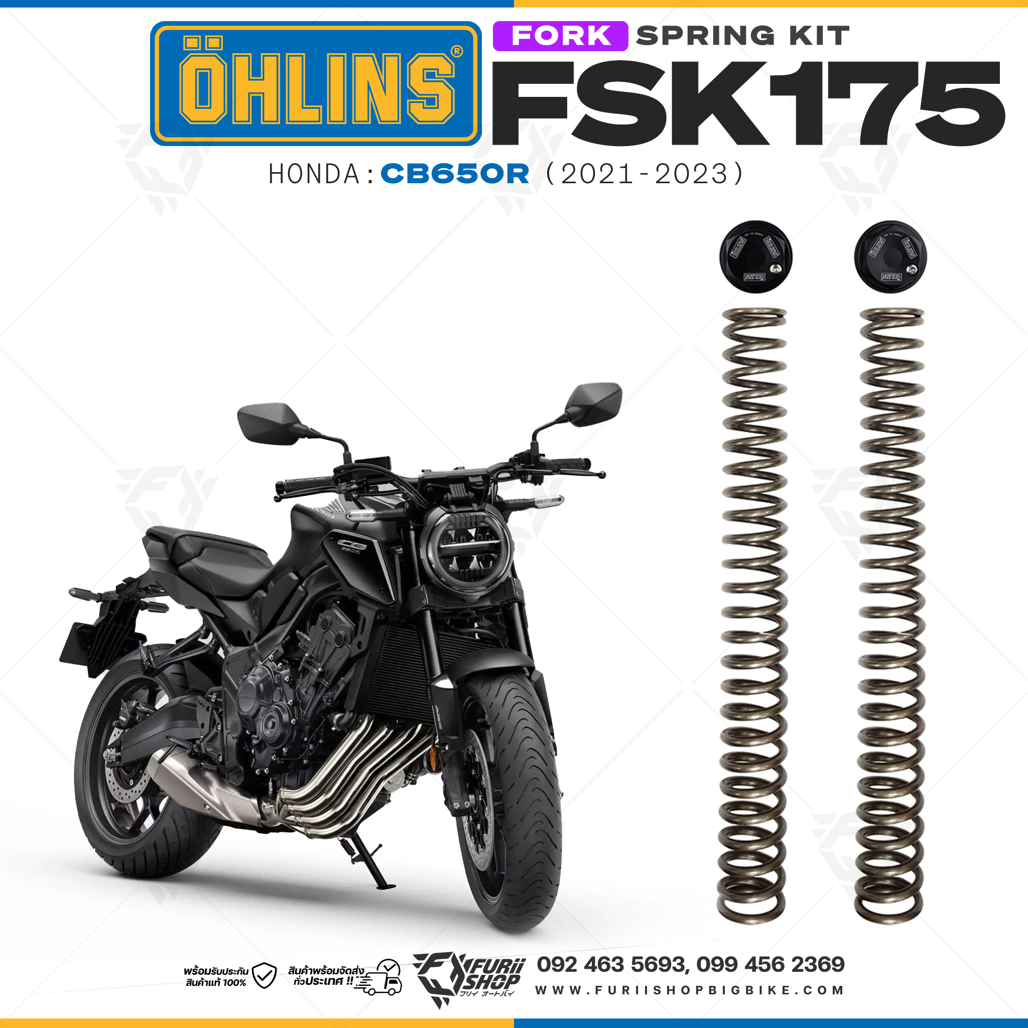 สปริงโช้คหน้า Ohlins FSK175 For Honda CB650R 2021-2023
