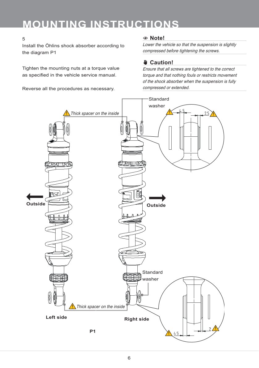 โช๊คหลังแต่ง Ohlins HO029 For Honda CT125 ปี 2020-2023