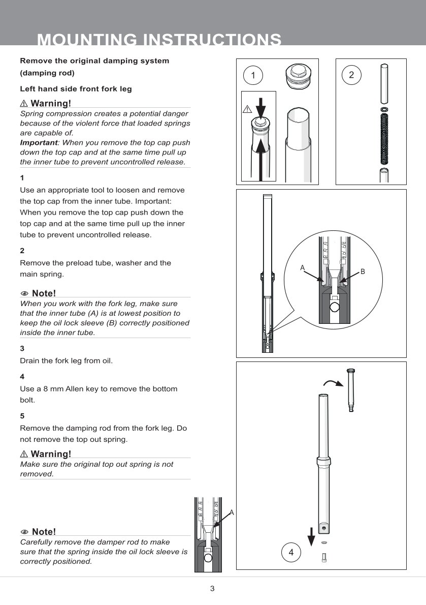 สปริงโช้คหน้า Ohlins FKS218 For Triumph Thruxton 1200 2016-2019