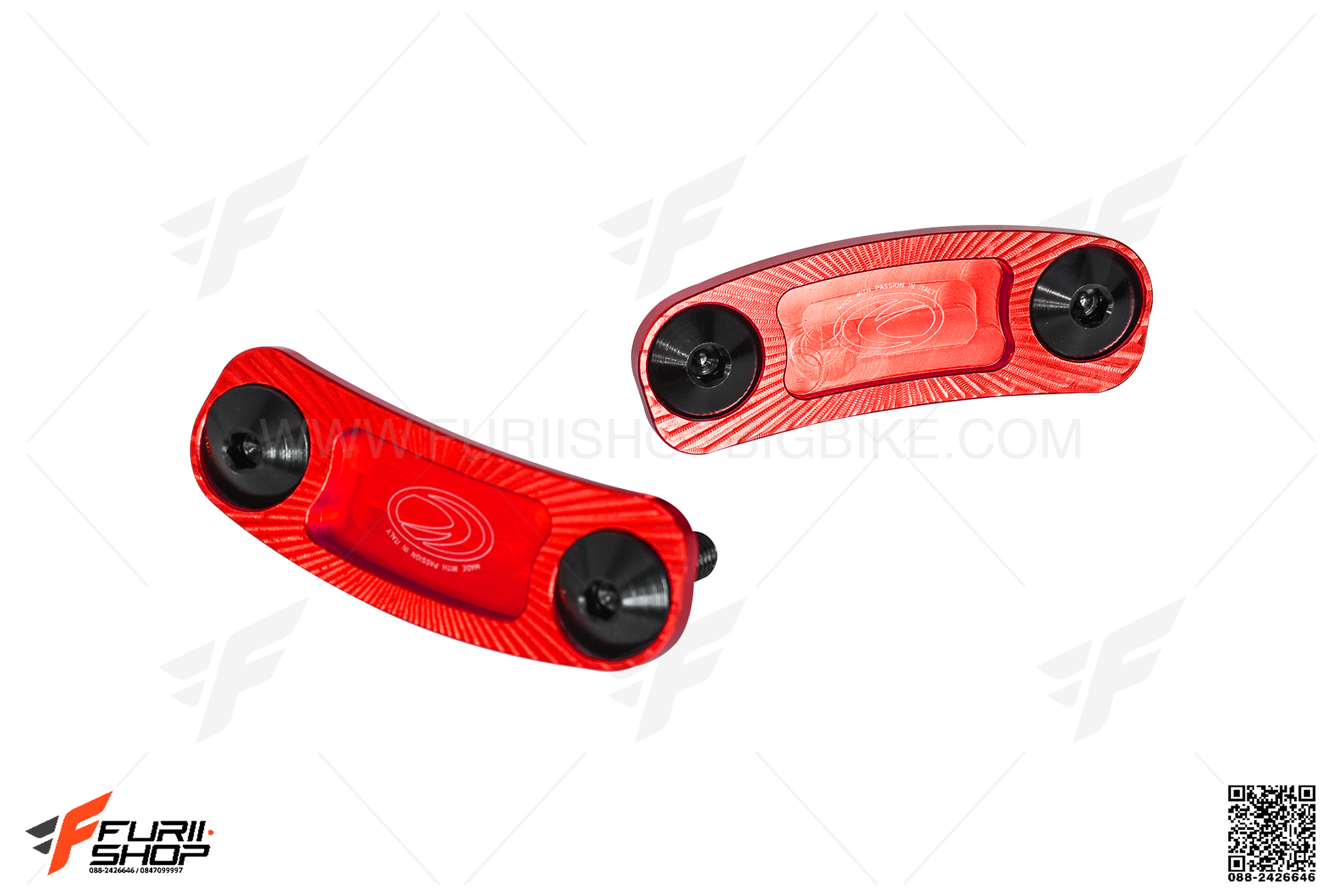 อุดกระจก EVOTECH สีแดง FOR KAWSAKI ZX10R