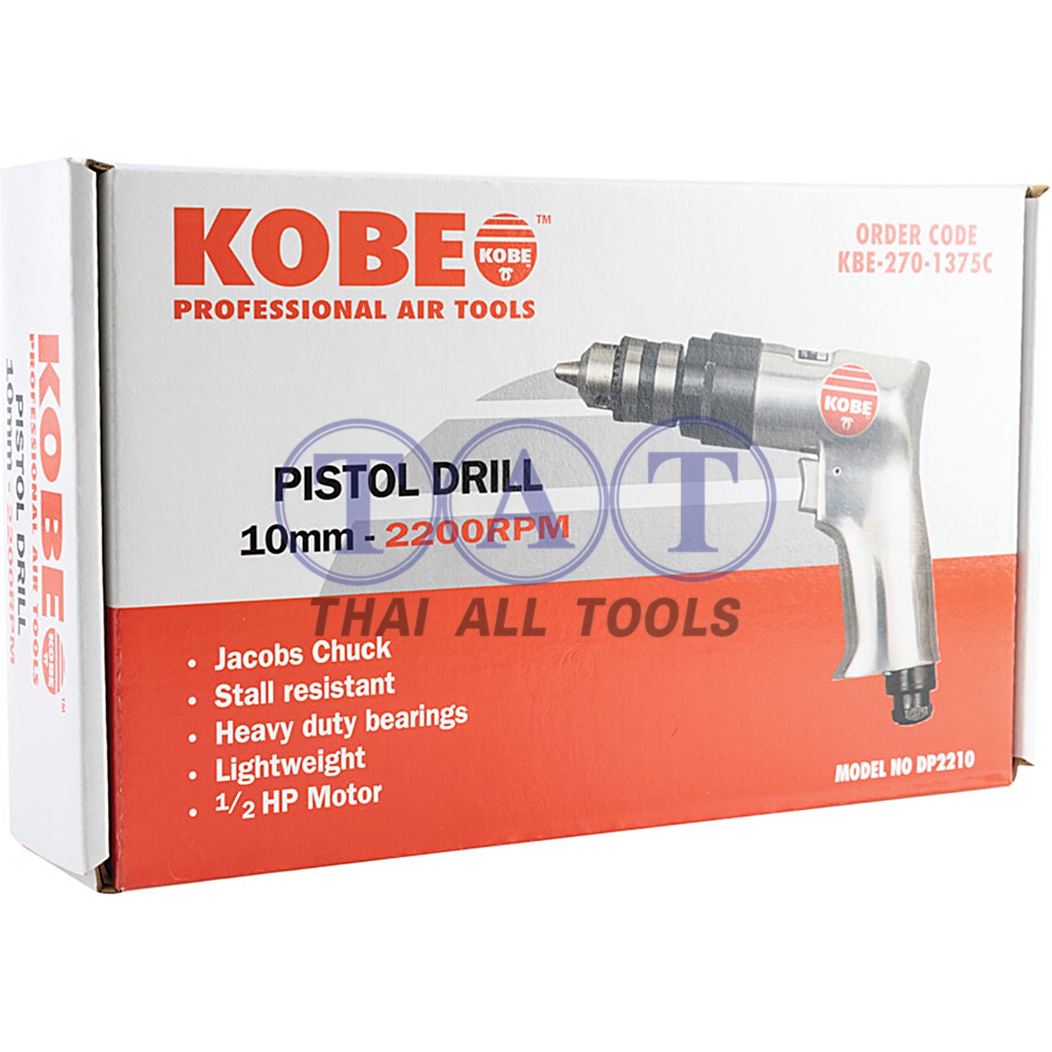 สว่านลม DP2210 ขนาด 10mm ความเร็ว 2200RPM | แข็งแรง ทนทาน