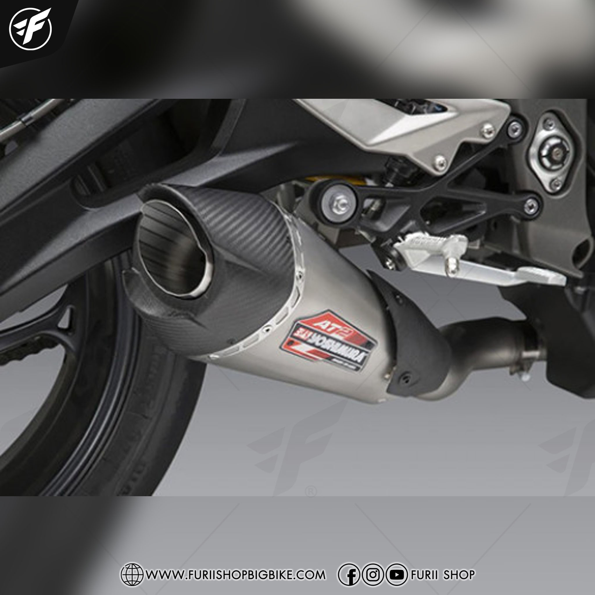 ท่อ YOSHIMURA SLIP ON AT2 FOR Triumph Street Triple 765 S/R/RS 2017-2019 & 765 All new 2020-2021