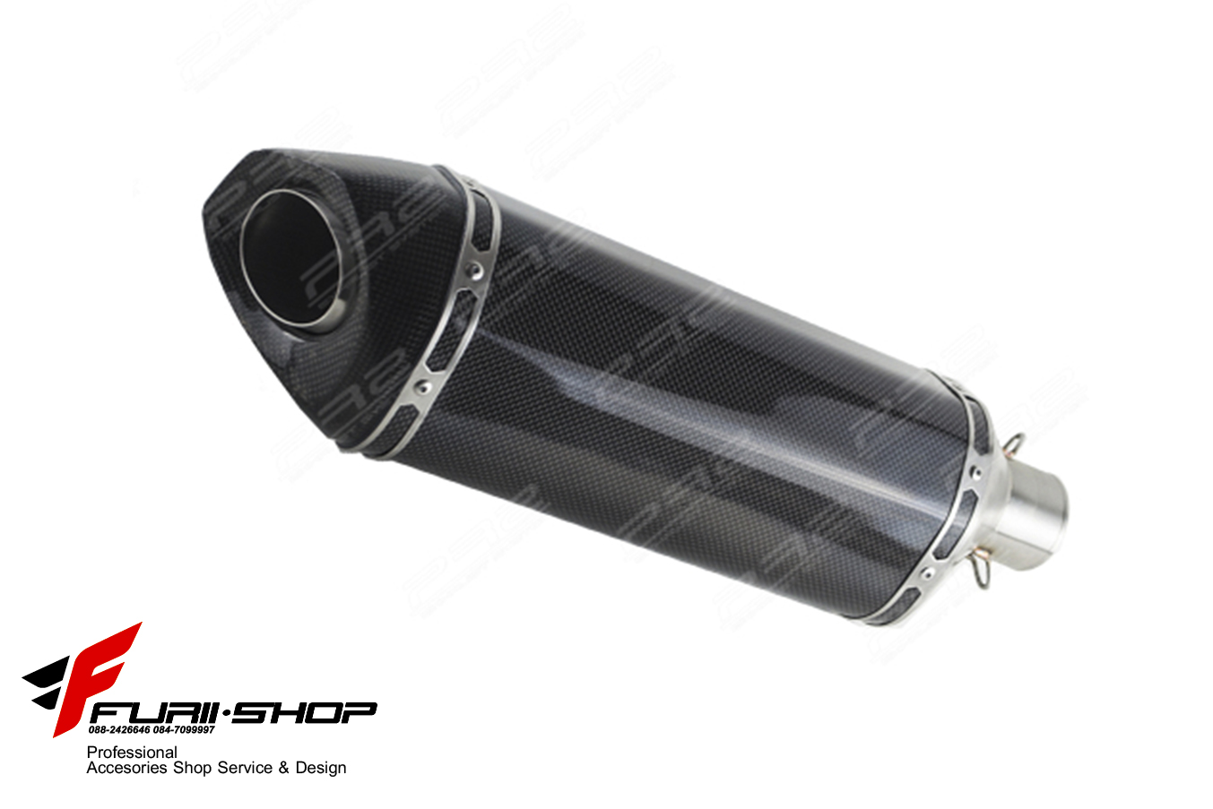 ท่อไอเสียมอเตอร์ไซค์ PR2 AK KEVLAR