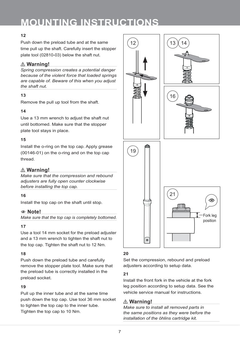 สปริงโช้คหน้า Ohlins FKS219 For Triumph Bonneville Bobber 2017-2020