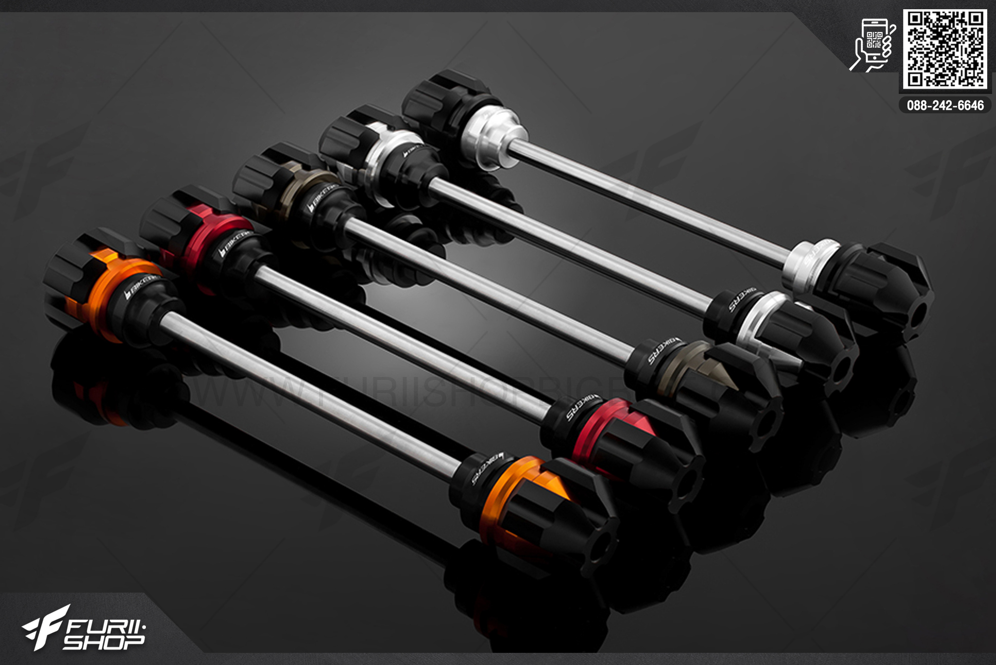 ชุดกันล้มล้อหน้า (Front Wheel Axle Protection) Kawasaki KSR Final Edition