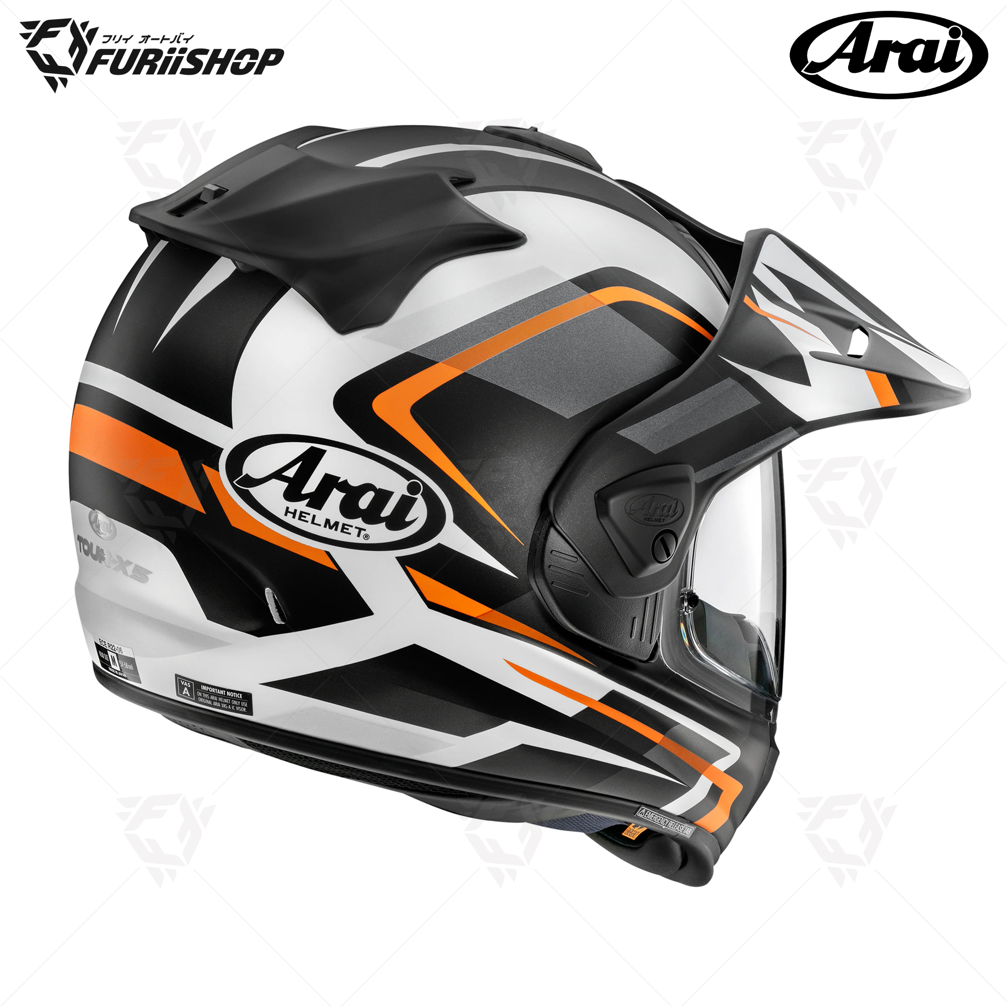 หมวกกันน็อคเต็มใบ Arai : Tour-X5 Discovery Orange (frost)