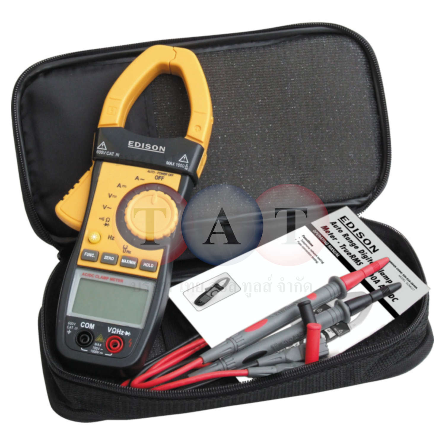 Edison.AUTO RANGE DIGI. CLAMP METER TRUE RMS 1000A AC/DC