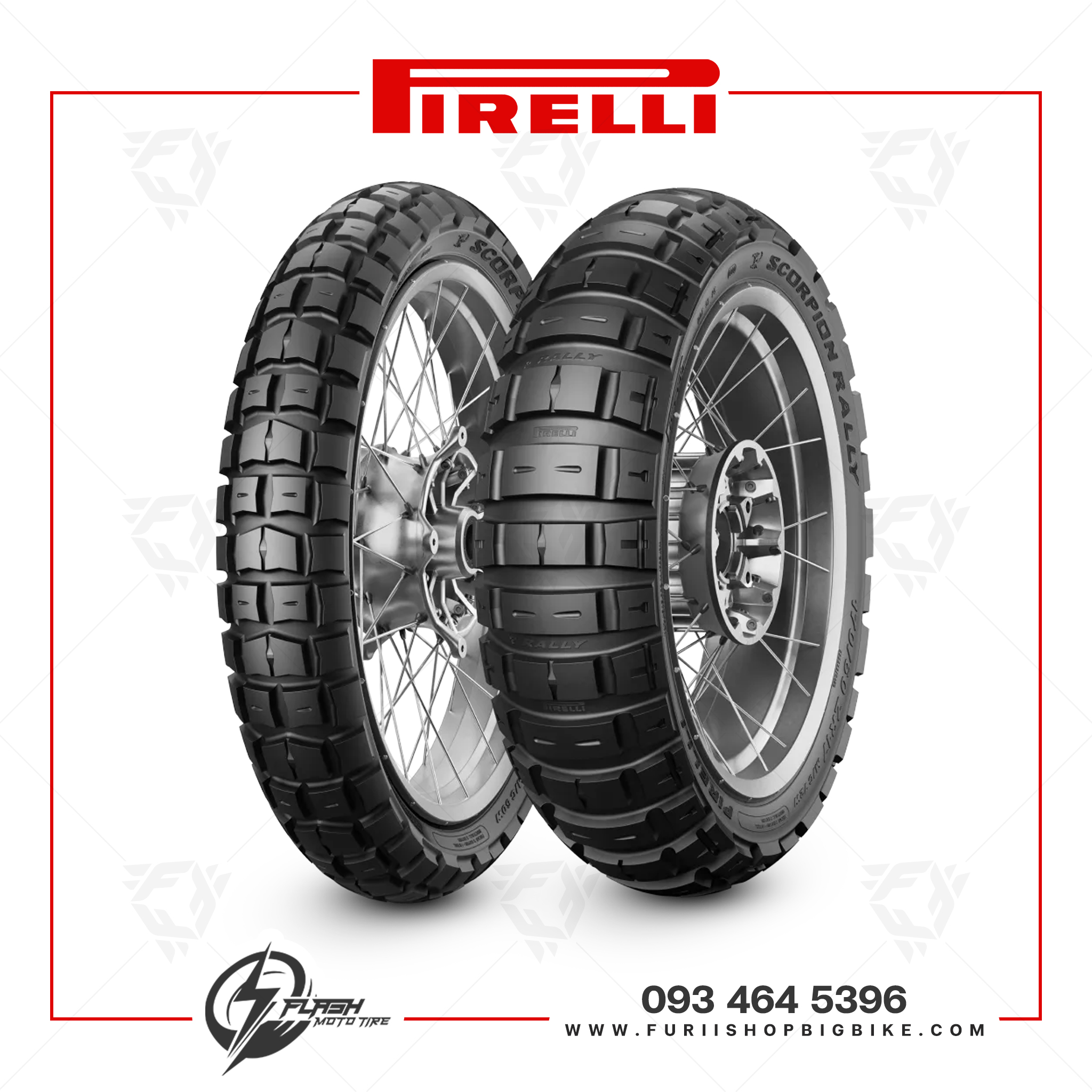 ยางมอเตอร์ไซค์ Pirelli SCORPION RALLY : F 110/80-19 (59R) TL ยางแอดเวนเจอร์ ออน/ออฟ