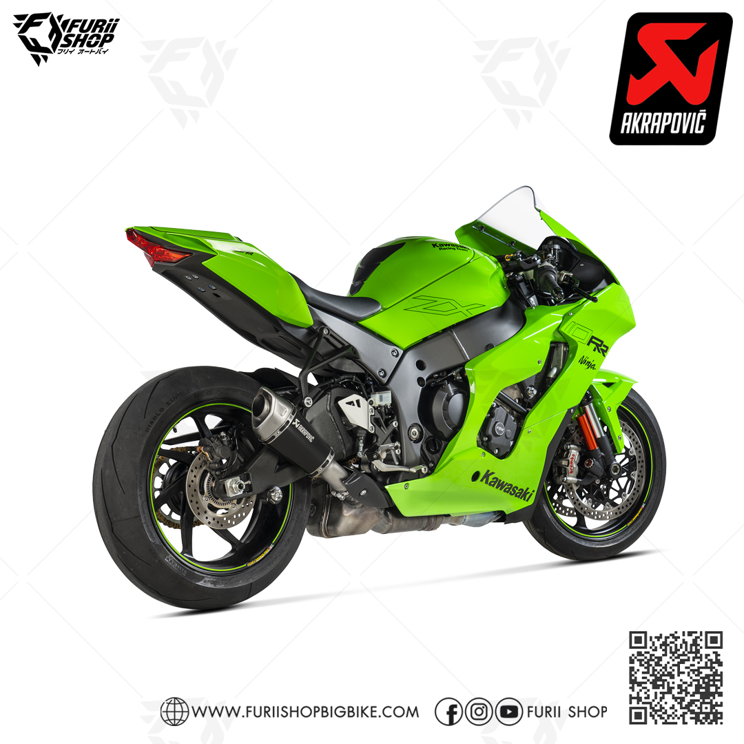 ท่อแต่ง Akrapovic Slip on Shorty Black : for Kawasaki Zx10RR 2021-2022 All new !!