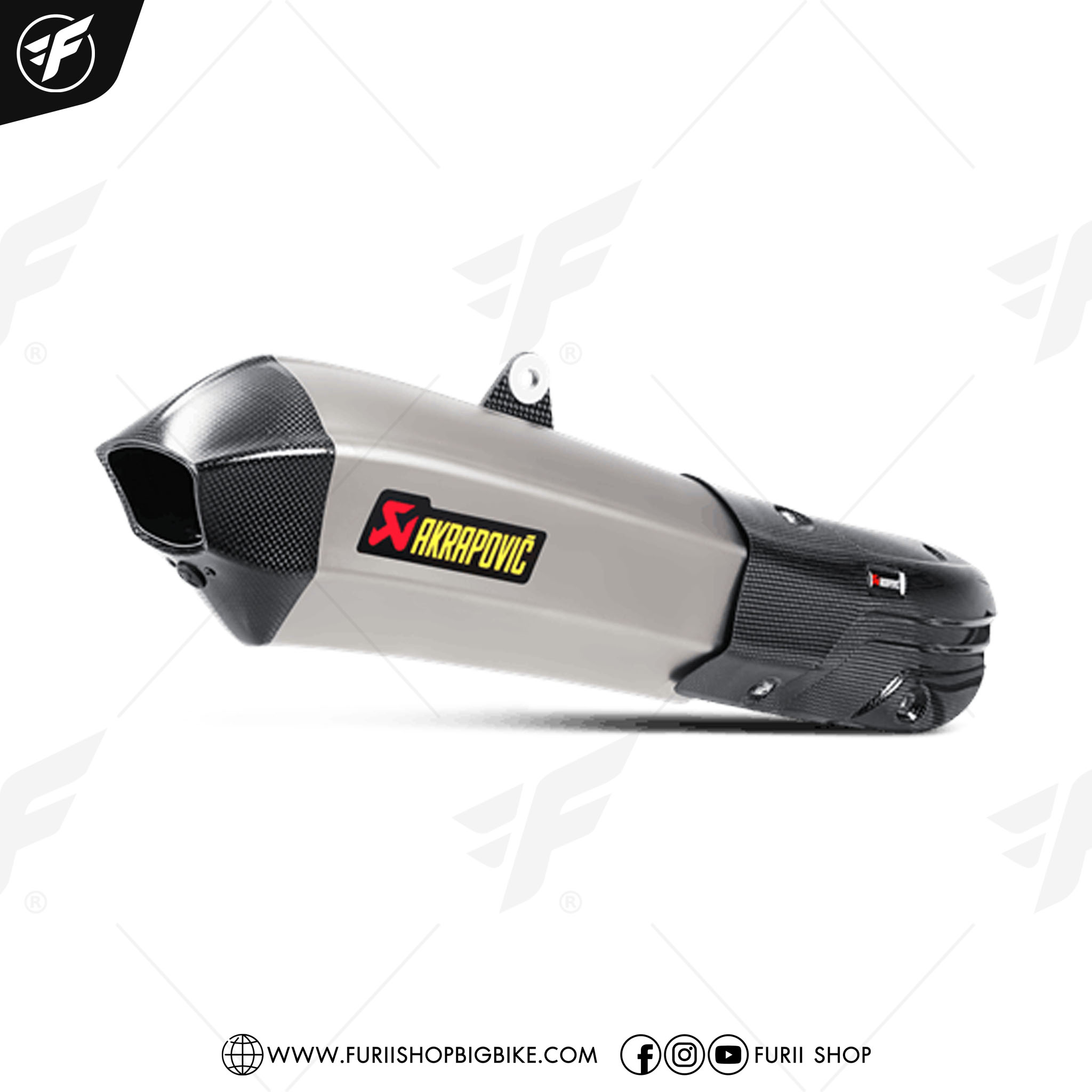 ท่อ AKRAPOVIC SLIP ON H2 TITANIUM For Ducati Multistrada1200 2015-2017 / Multistrada 1260 2018-2021