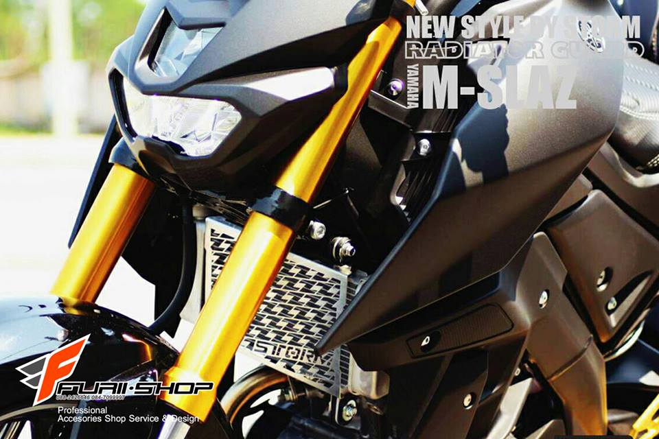 ชุดการ์ดหม้อน้ำ STROM สีเงิน FOR YAMAHA M-SLAZ