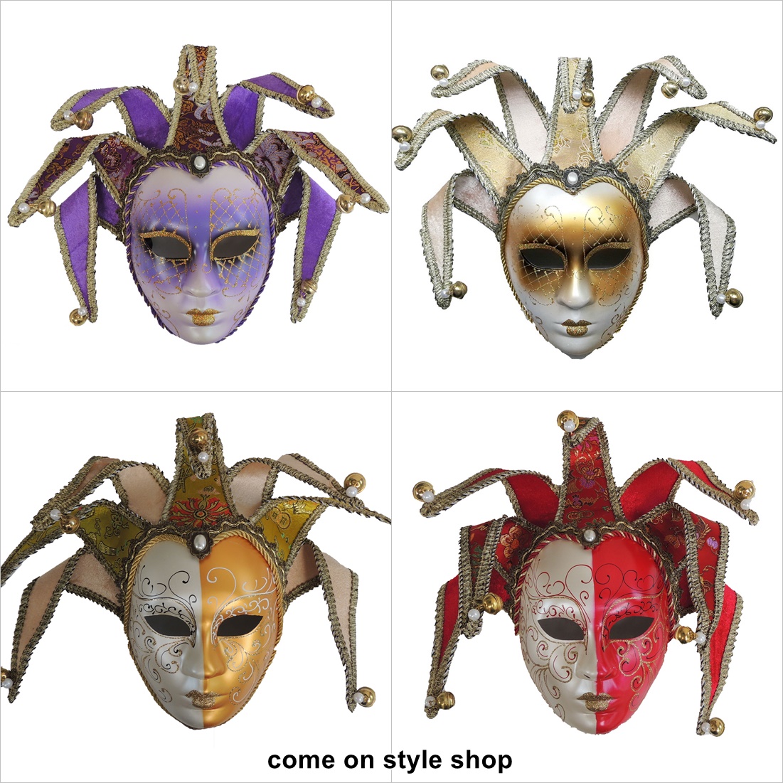 หน้ากากแฟนซี หน้ากากเวนิส หน้ากากออกงานปาร์ตี้ งานพรีเมียม Venetian Masquerade Madri Gras Party Mask Good Quality
