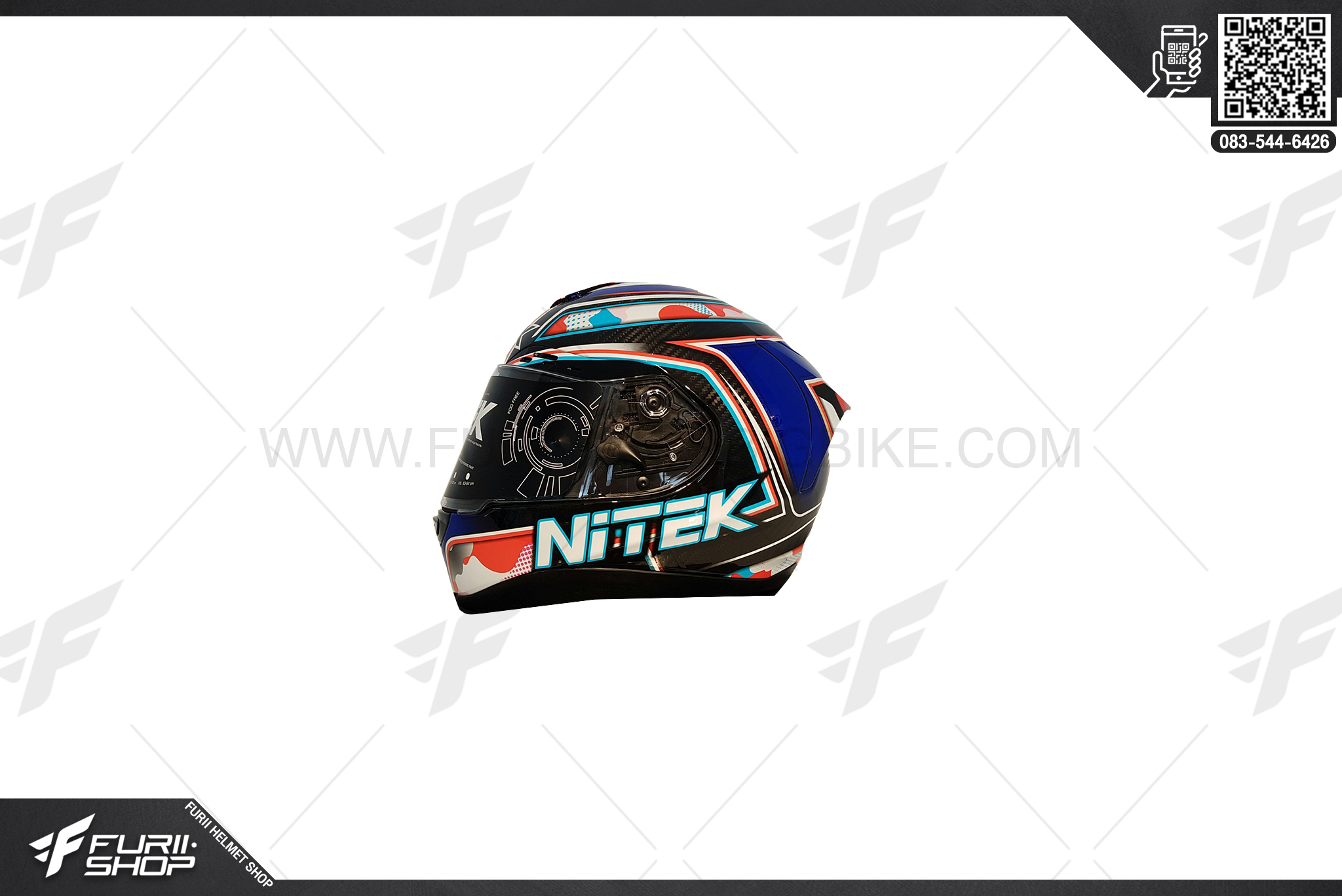 หมวกกันน็อค NITEK Red/Blue Camo Thailand Edition