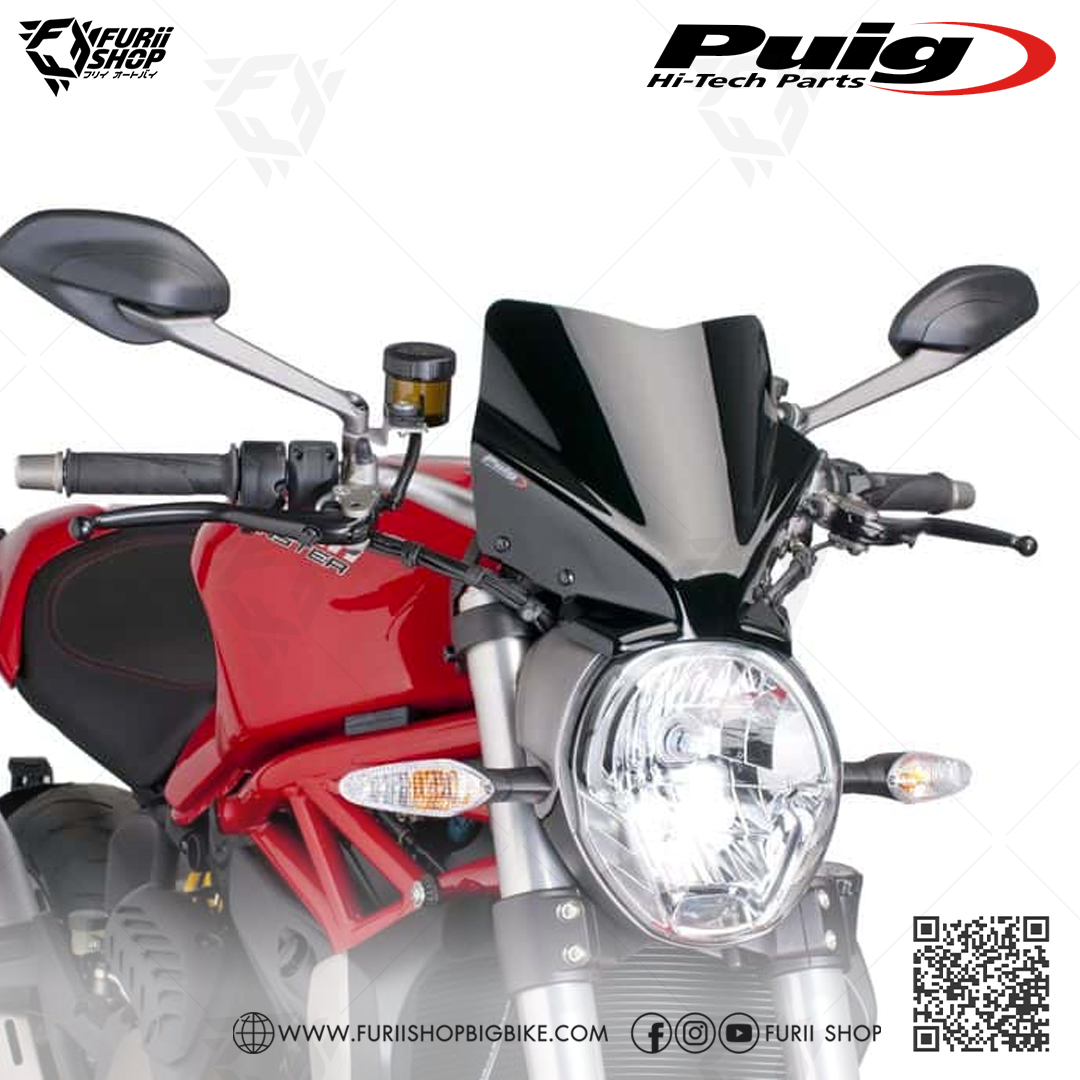 ชิลด์หน้า Puig Windshield Sport : for Ducati Monster 1200 14-16/17-19/R Monster821 14-17 / 18-19