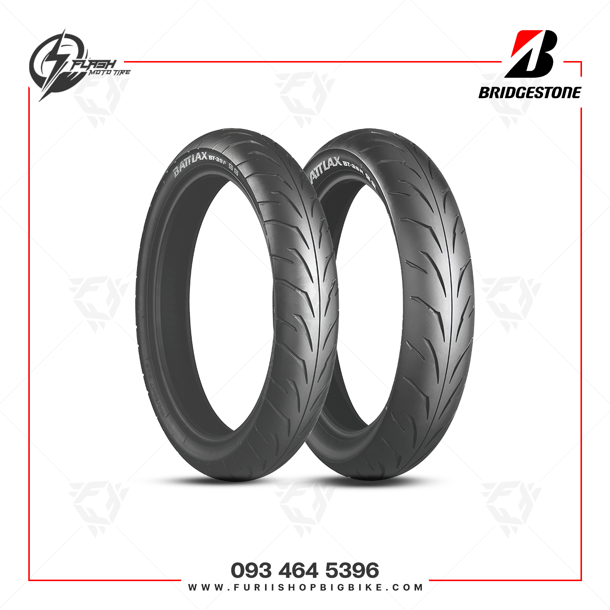 ยางมอเตอร์ไซค์ Bridgestone Battlax BT-39 : F 110/70-17 + R 140/70-17