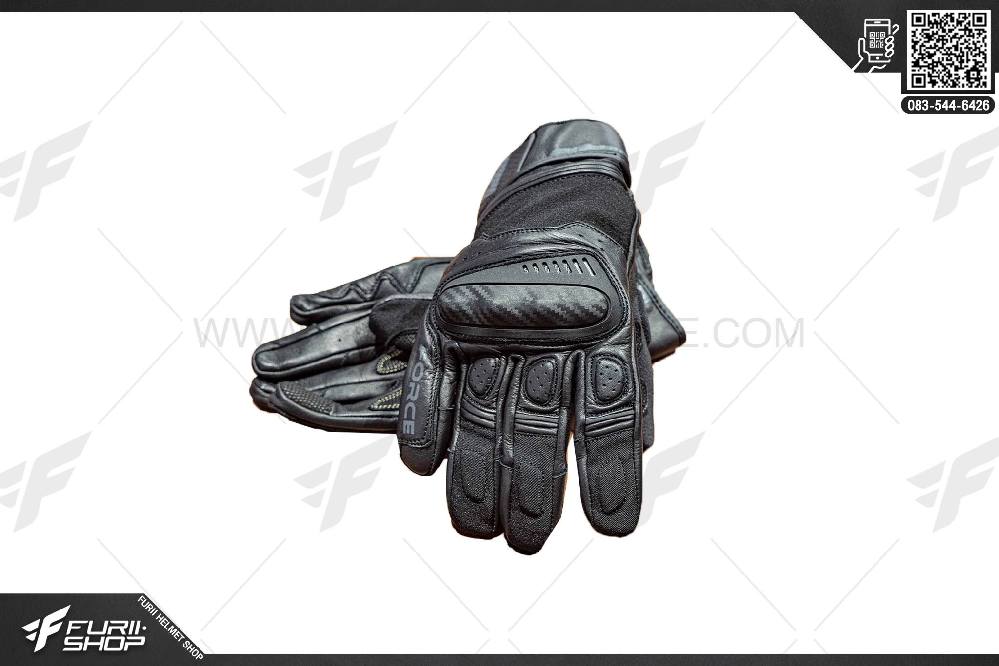 ถุงมือ Force Alpine Gloves made of Cowhide (Black)