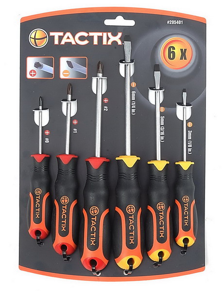 ไขควงชุด 6 PC #205401 TACTIX (6 ตัวชุด)