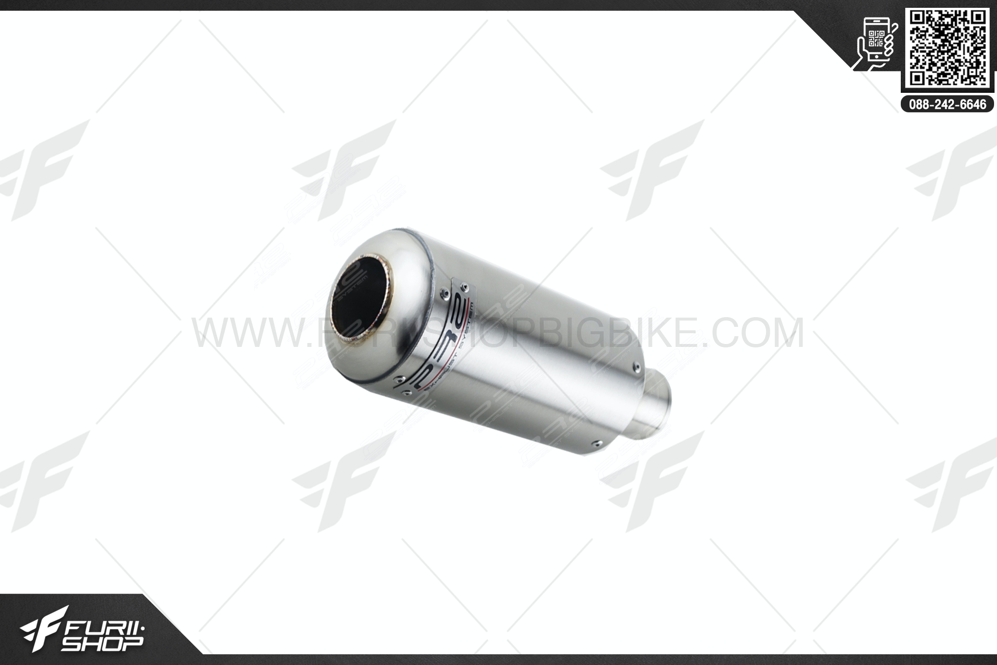 ท่อไอเสีย มอเตอร์ไซค์ PR2 MOTO GP STAINLESS FOR YAMAHA M-SLAZ 2015+
