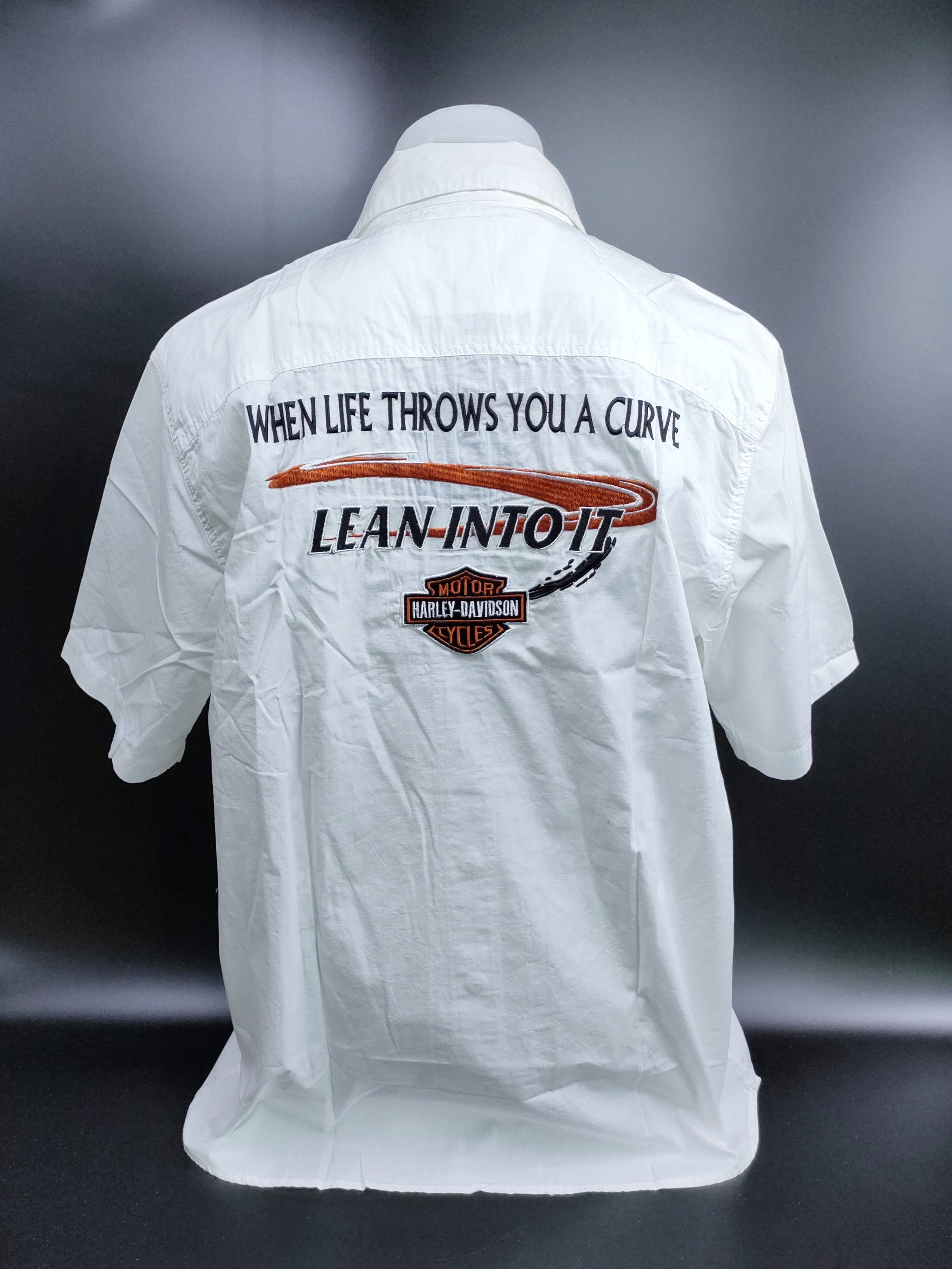 Shirt H-D แขนสั้นปักลาย #97413 ไซส์ Xl