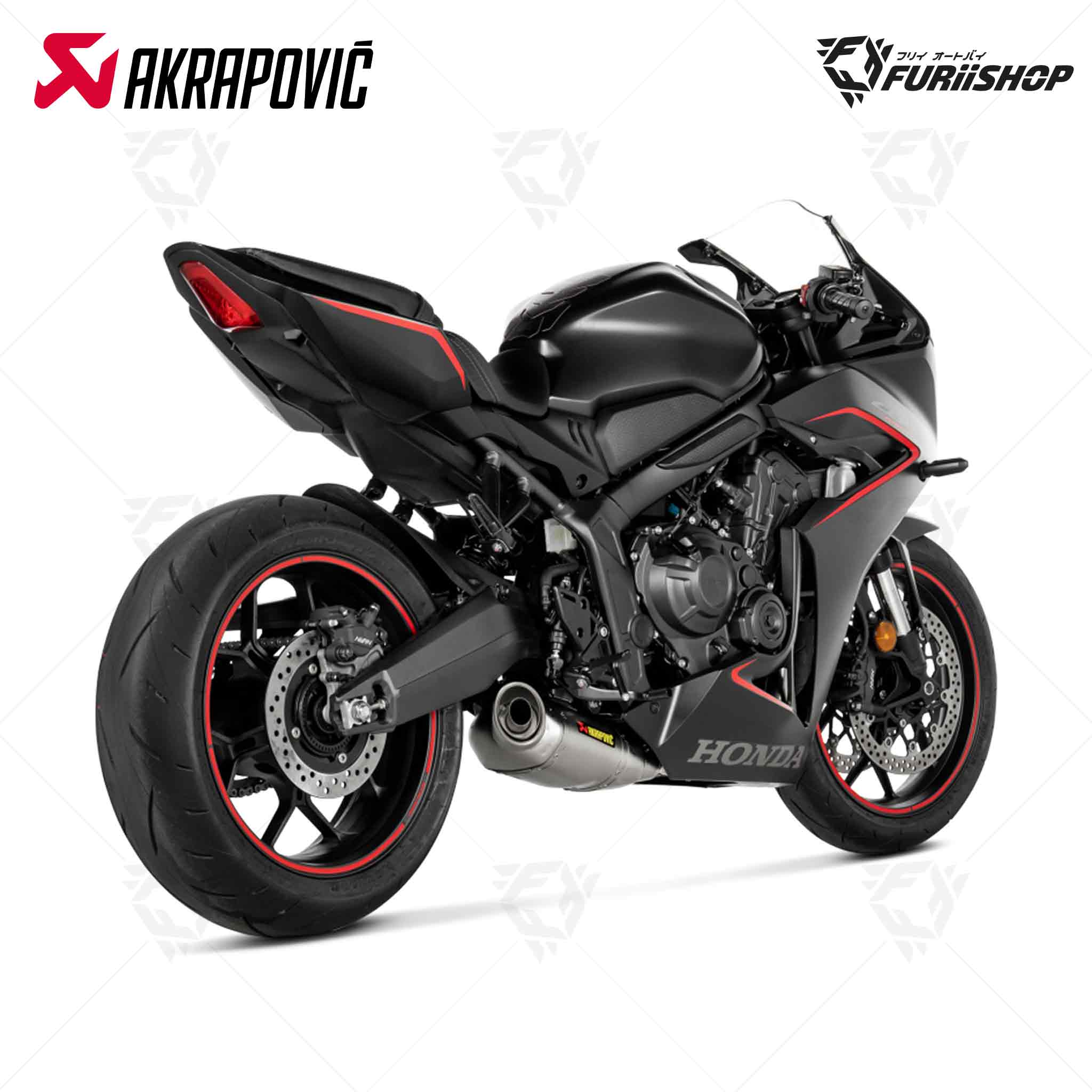 ท่อแต่ง Akrapovic - 1 Hole Titanium Slip-On Exhibition only for Honda CB650R CBR650R 2024