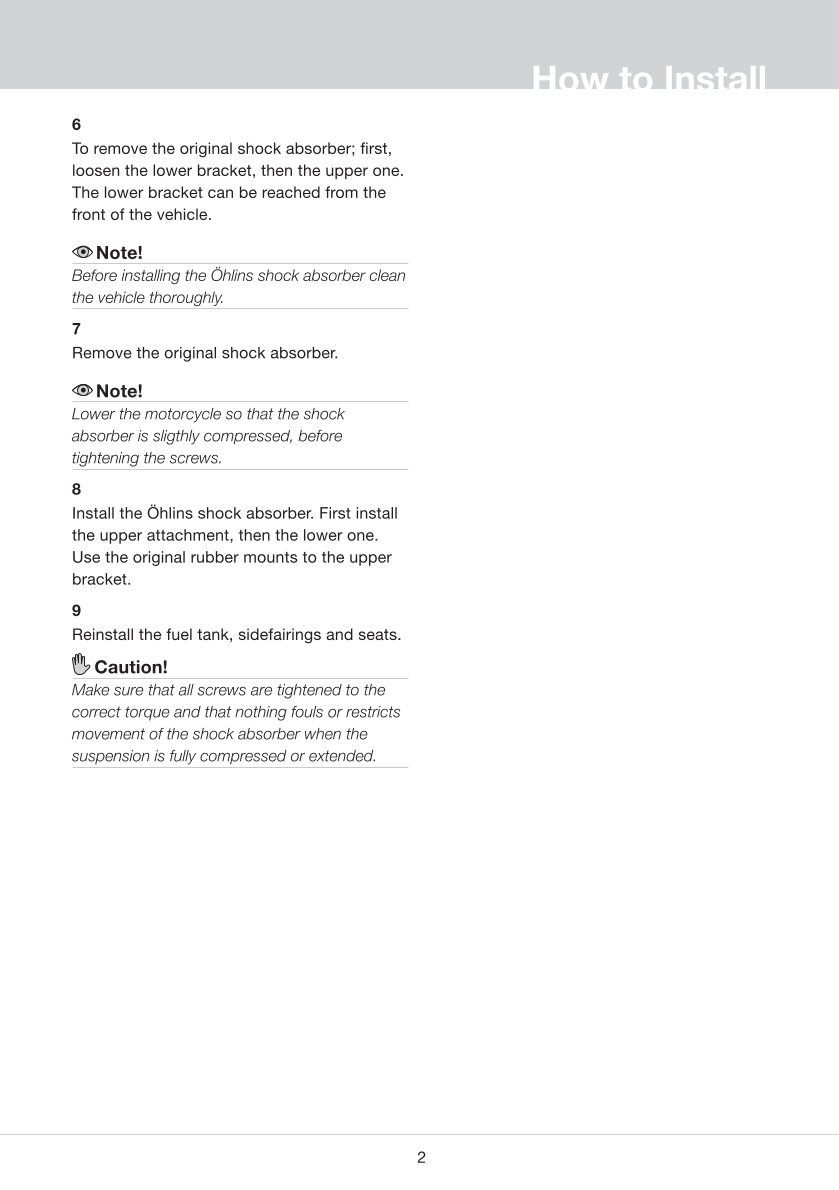 โช๊คหลังแต่ง Ohlins BM437 For BMW R 1200 GS ปี 2004-2012