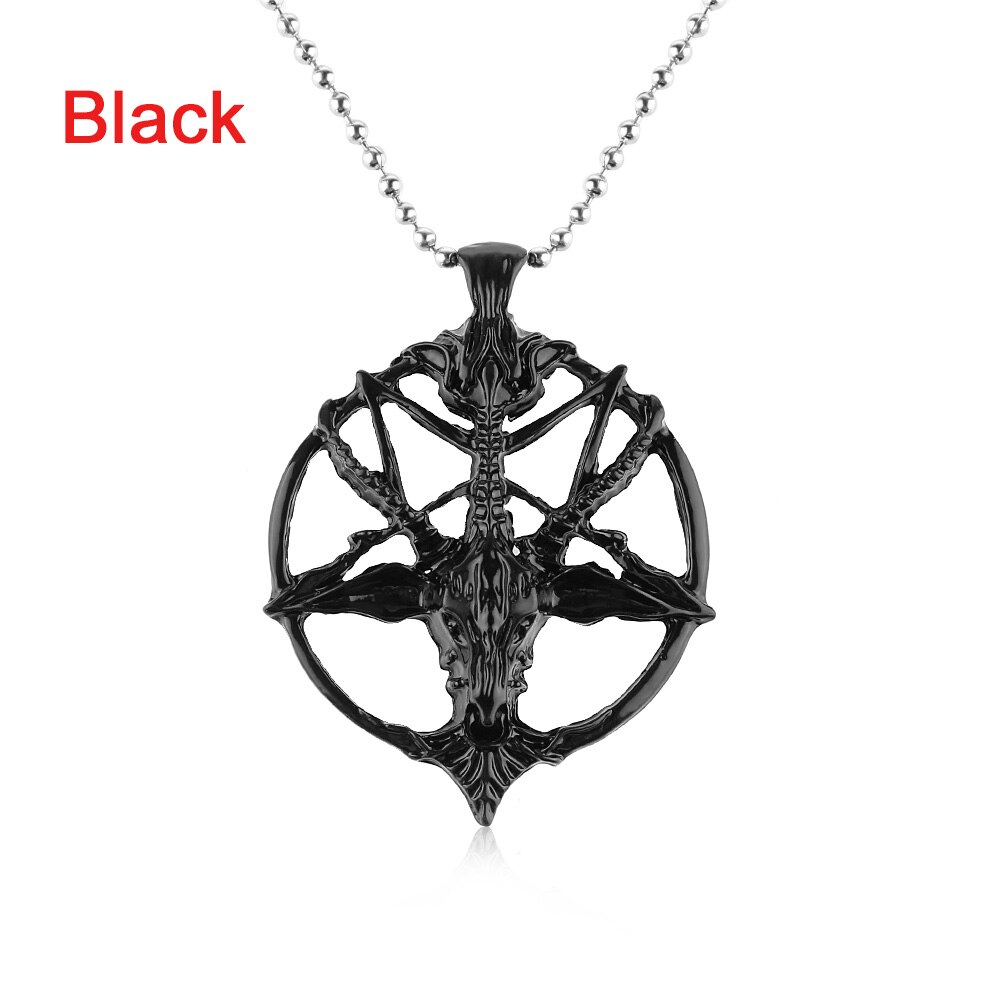 สร้อยคอ พร้อมจี้ Pentagram ดาว 5 แฉก กลับหัว