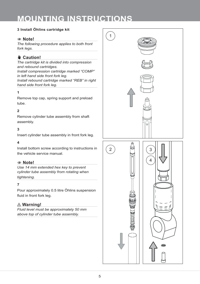 สปริงโช้คหน้า Ohlins FKR130 For Yamaha YZF R7 2021-2023