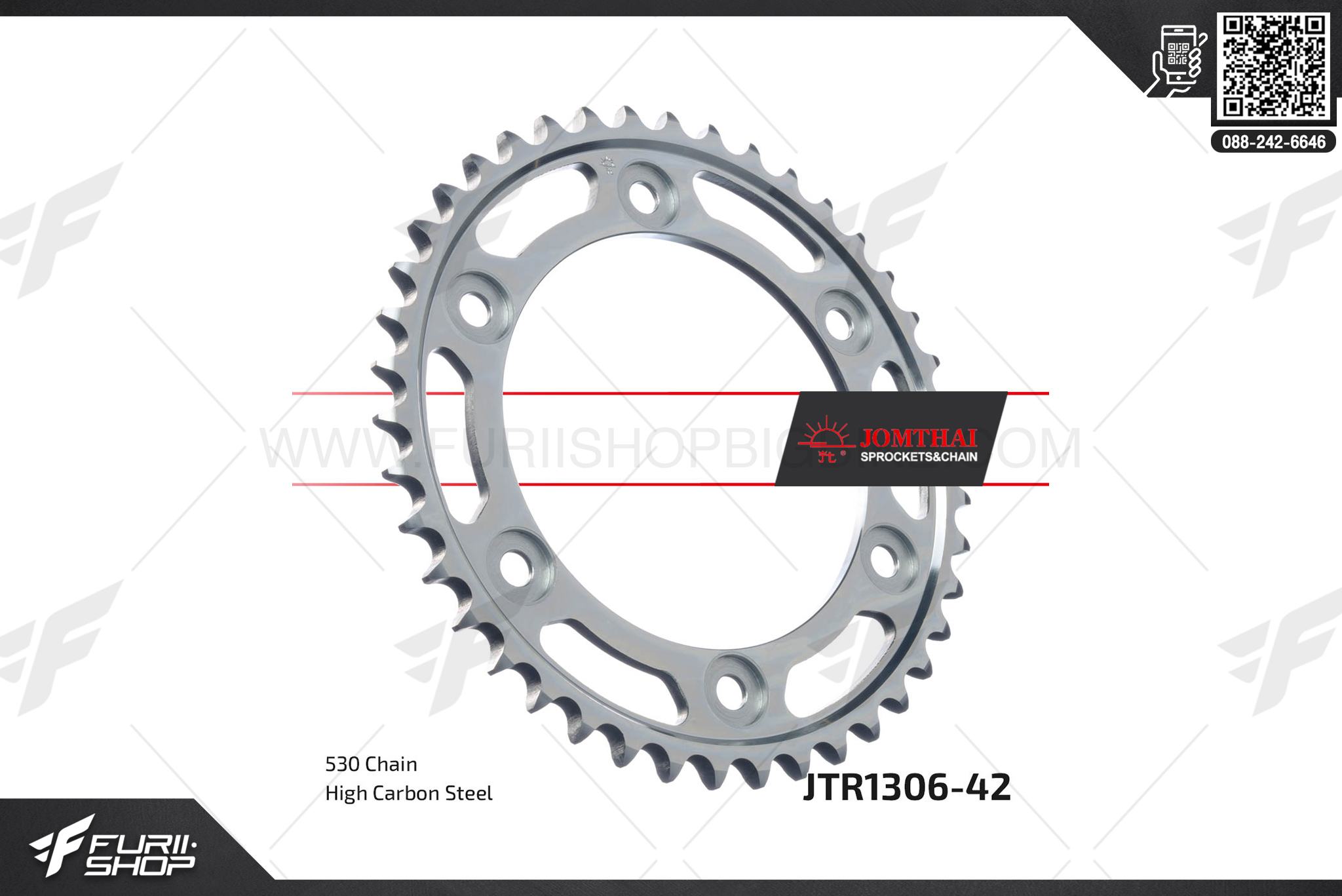 สเตอร์หลัง JOMTHAI (พระอาทิตย์) 42ฟัน รหัส JTR1306-42 For CBR1000RR