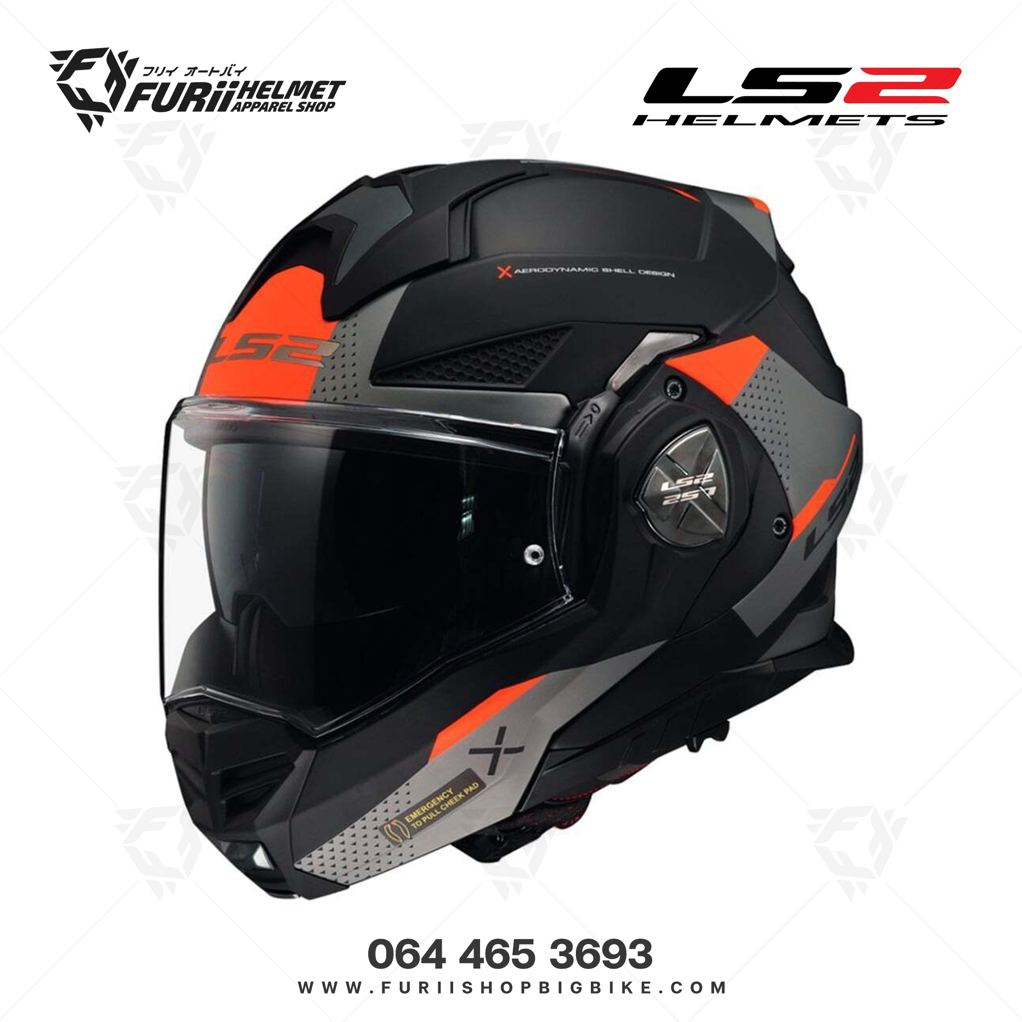 หมวกกันน็อค LS2 Helmet FF901 ADVANCE X : MATT BLACK TITANIUM OBLIVION