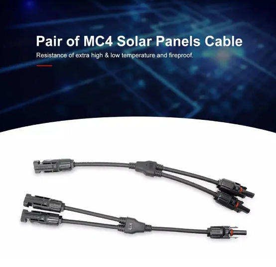 MC4 ขั้วต่อสายไฟ สาย Y สายต่อขนานแผงโซล่าเซลล์