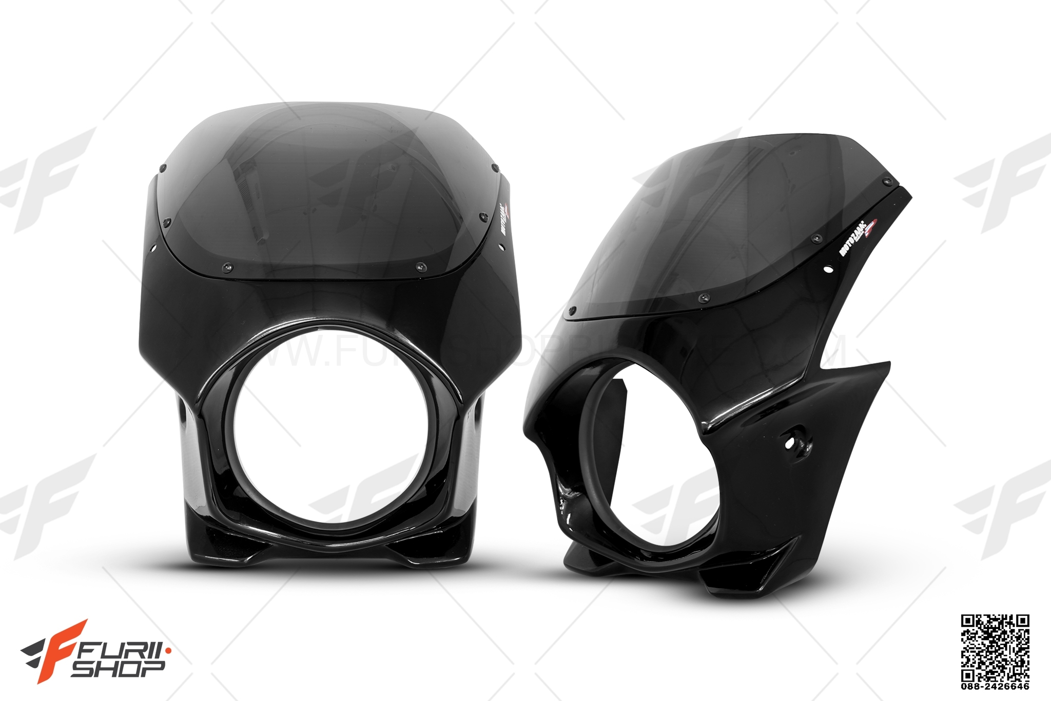 ครอบไฟหน้า MOTOZAAA สีดำ FOR HONDA CB150R