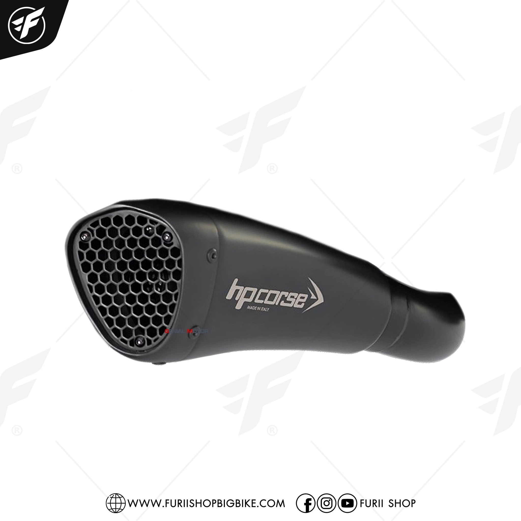 ท่อ HPCORSE HYDROFORM SLIP ON BLACK FOR Triumph Street Triple 765 S/R/RS 2017-2019 & 765 All new 2020-2021