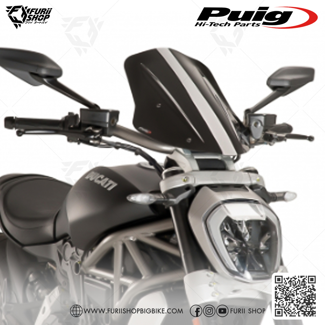 ชิลด์หน้า Puig Touring Windshield : for Ducati Diavel X 2016-2020