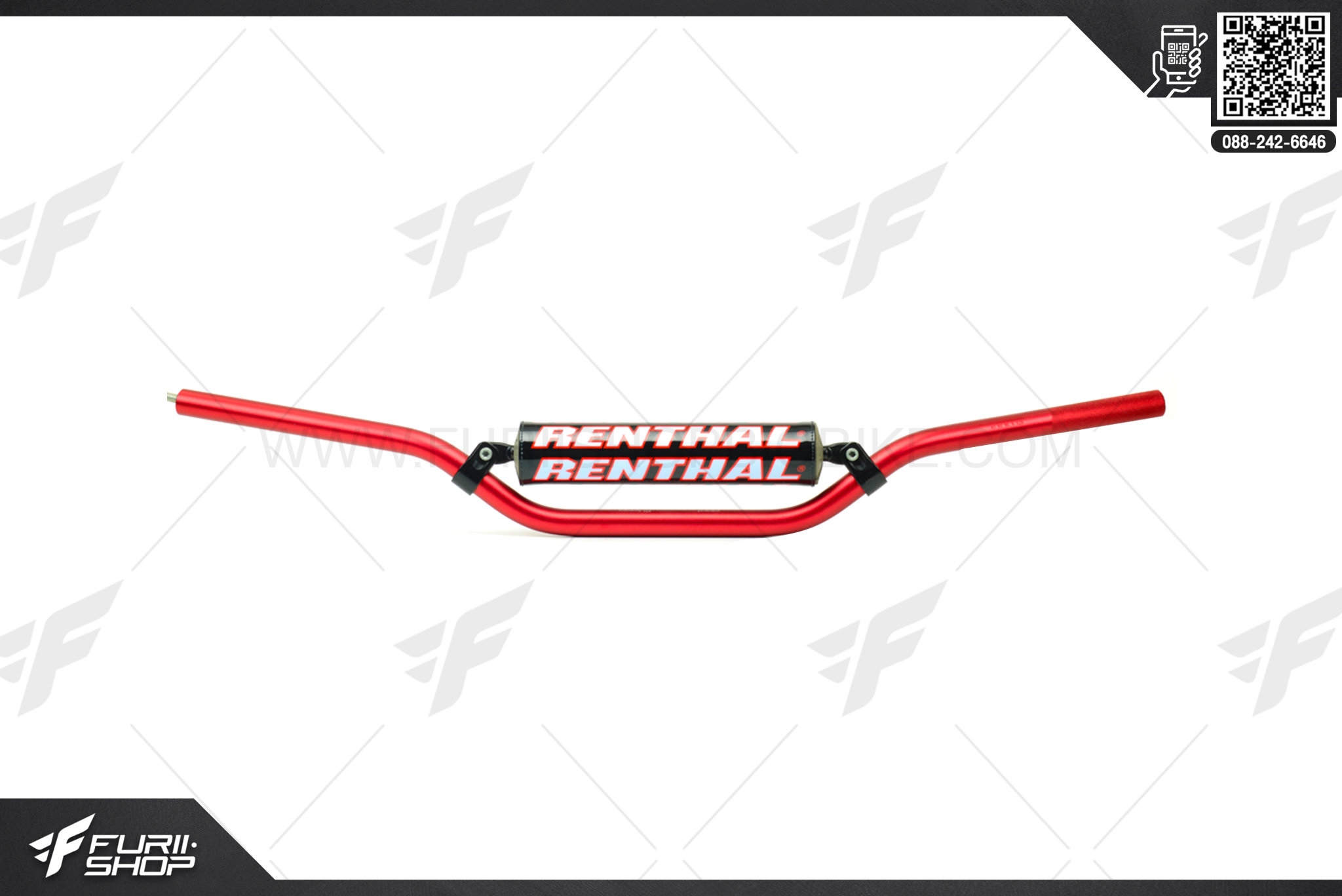 แฮนด์บาร์ BENTHAL Handlebars 7/8"® RED-PADDED แฮนด์มอร์เตอร์ไซค์ แฮนด์บิ๊กไบค์ handlebar แฮนด์บาร์