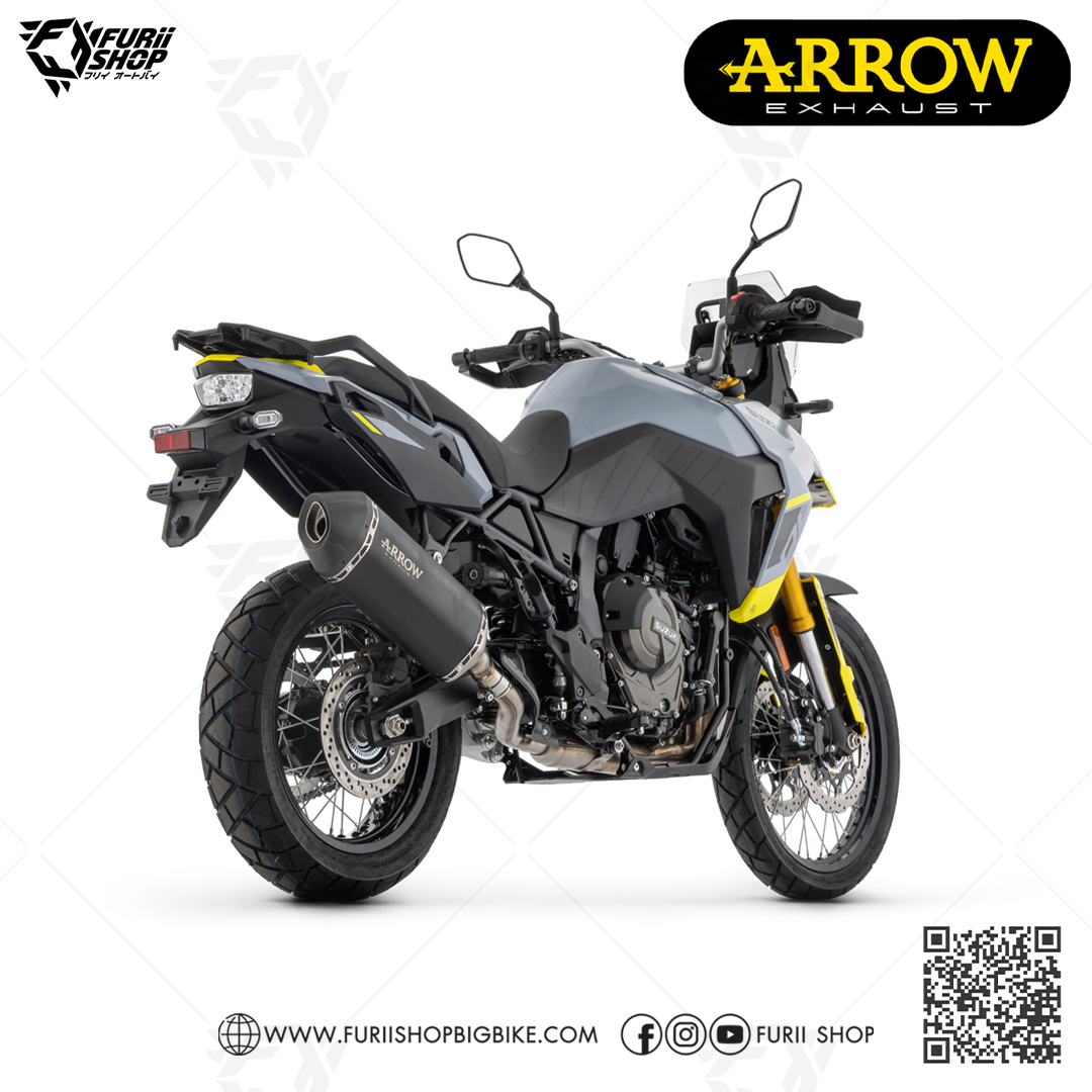 ท่อมอเตอร์ไซค์ Arrow Slip on Sanora Black : for Suzuki Vstorm 800 2023