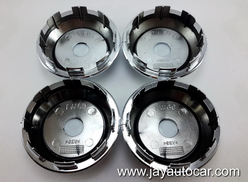 ฝาล้อรถยนต์ แม็กแต่ง สำหรับ ล้อแม็ก RAYS สีเงิน ขนาด 60 มิล 1ชุด 4ชิ้น มาใหม่ สวยมาก 60mm.