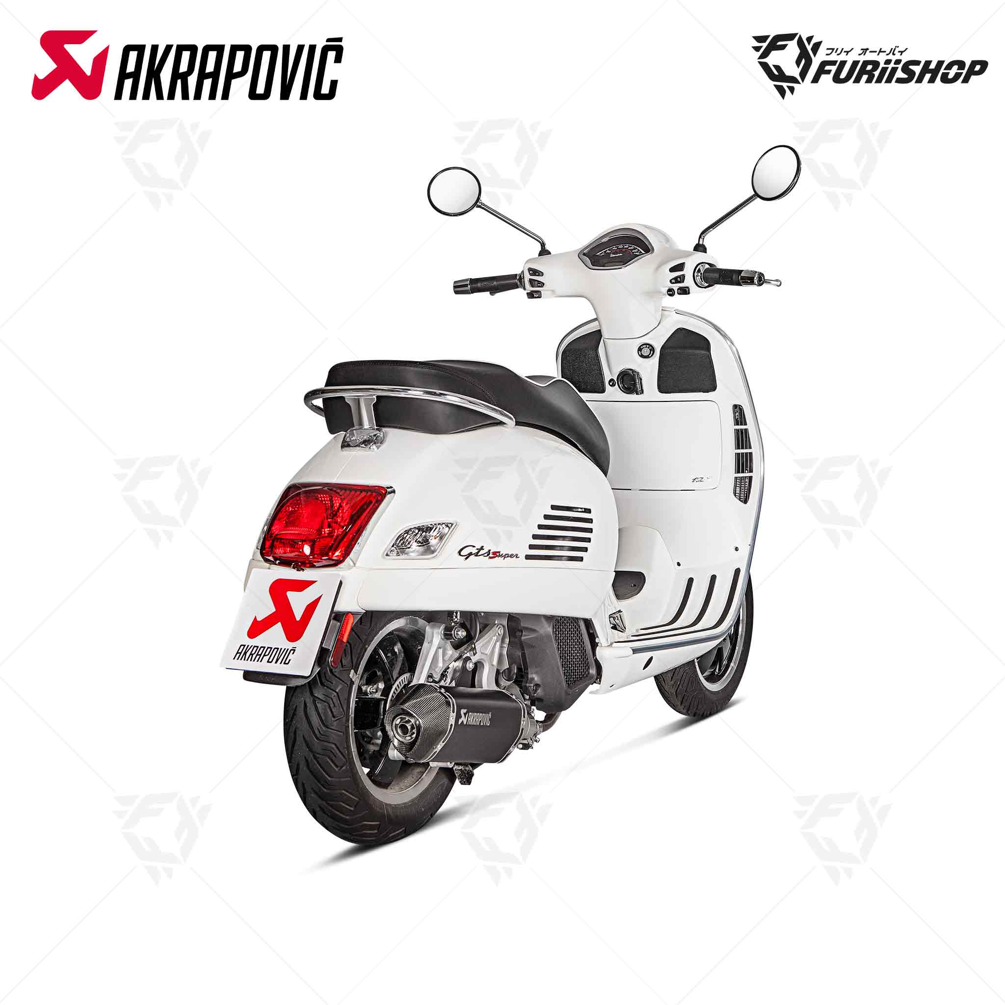 ท่อแต่ง Akrapovic Slip on Black for Vespa GTS150 I GET 4V 18-21
