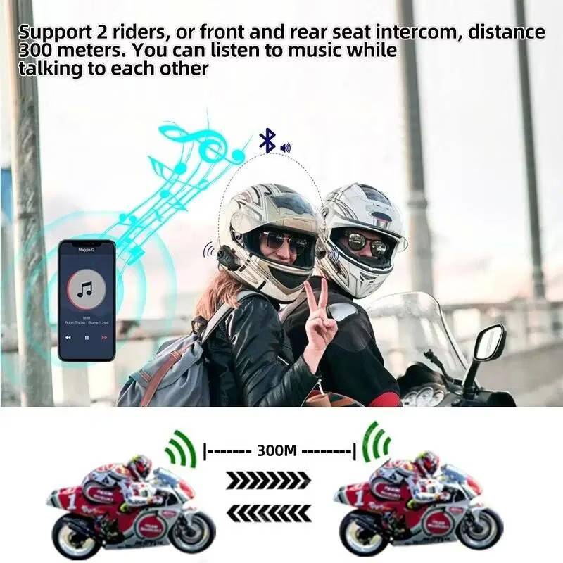 ชุดหูฟังบลูทูธไร้สาย 5.3 ติดหมวกกันน็อค Y10 2x 1000mAh เวลาสนทนา 30 ชม หูฟังติดหมวก มอเตอร์ไซค์ ตัดเสียงรบกวน กันน้ำ หูฟังไร้สาย รถจักรยานยนต์