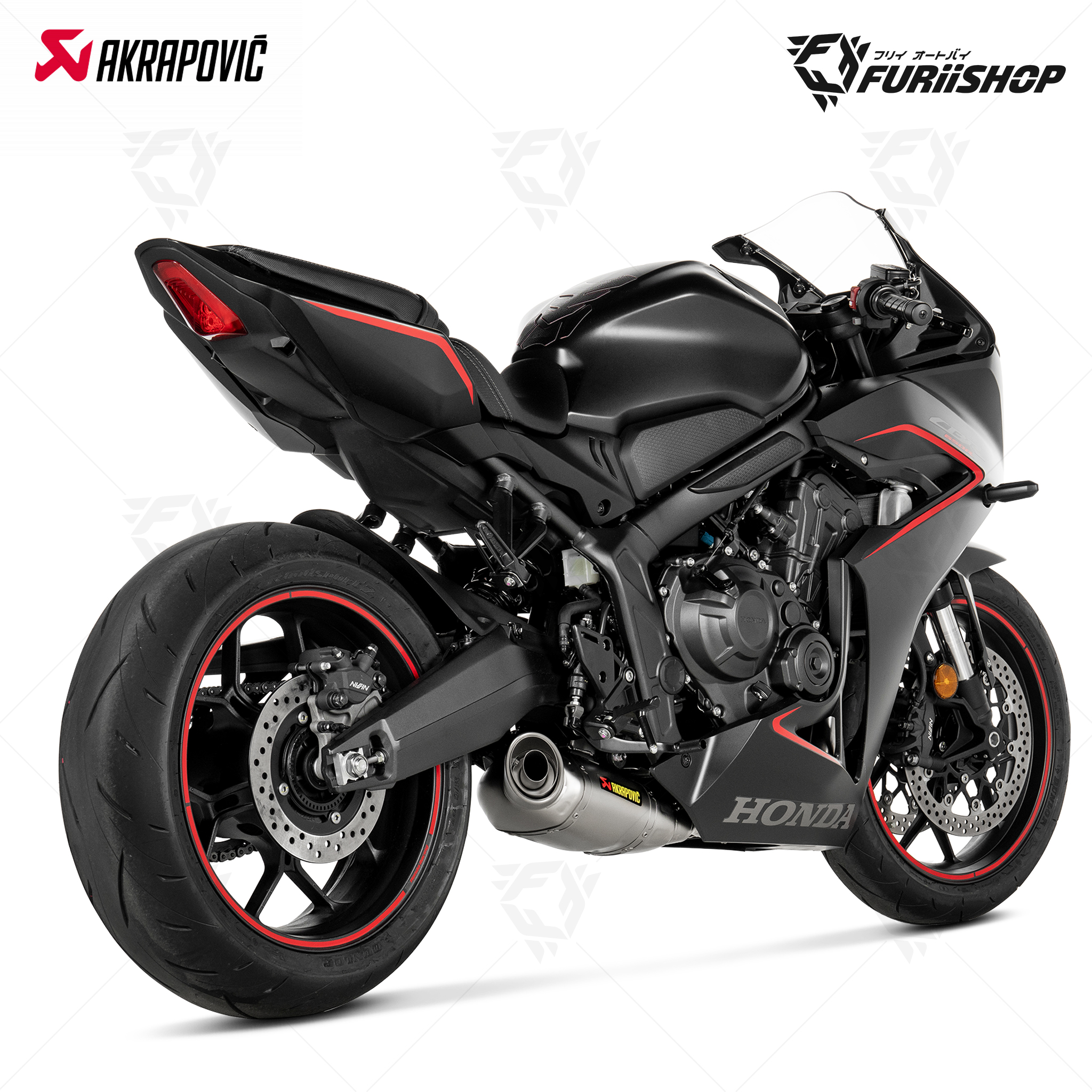 ท่อมอเตอร์ไซค์ Akrapovic Slip On - 1 Hole Titanium (For Exhibition only) : for Honda CBR650R/CB650R 2019-2023