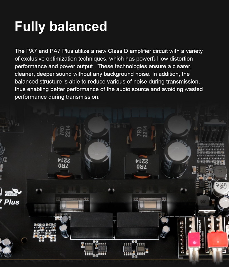 Topping PA7 Power Amplifier ตั้งโต๊ะ Class D ประสิทธิภาพสูง ประกันศูนย์ไทย