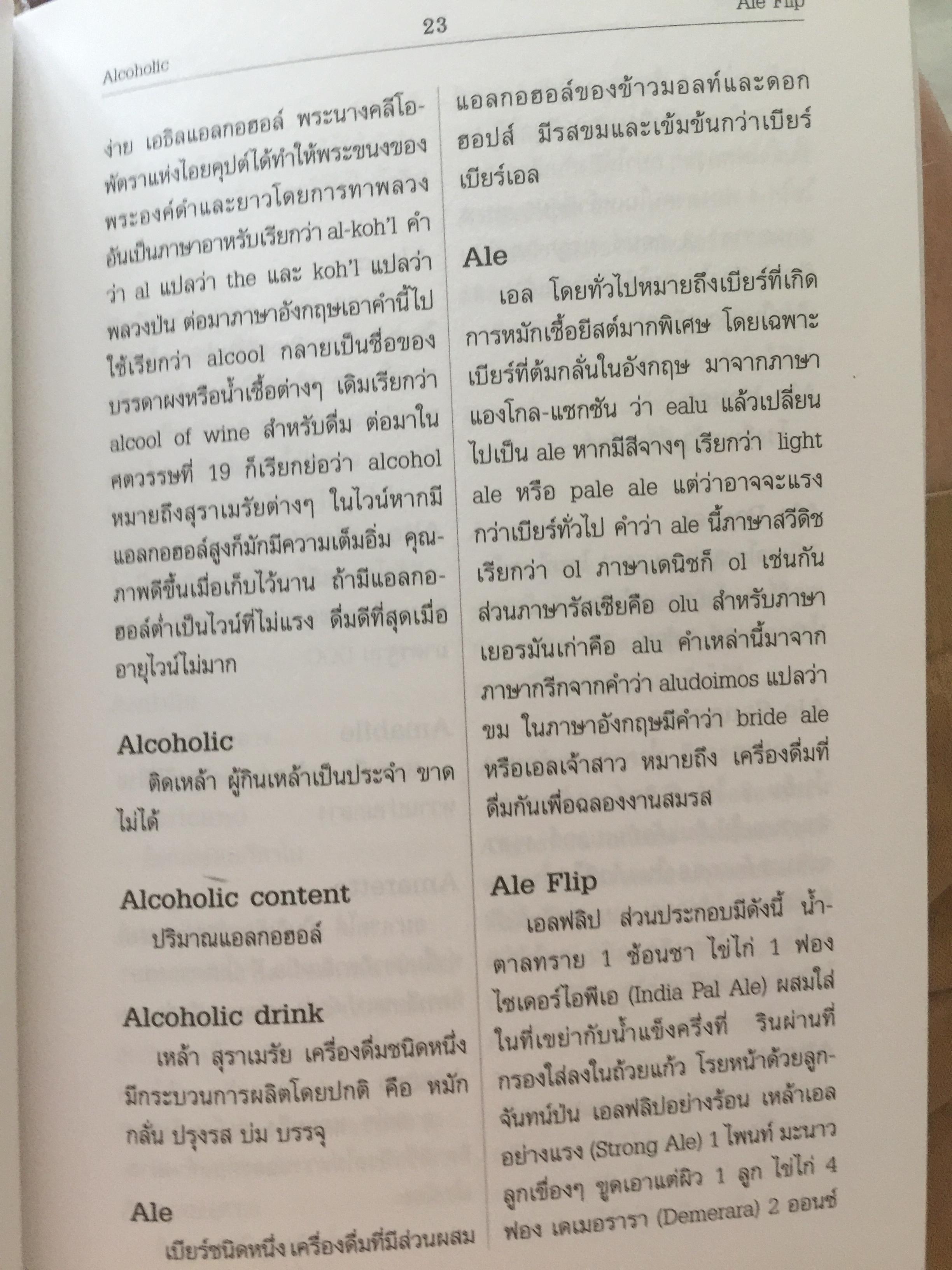 พจนานุกรม เครื่องดื่ม. ผู้เขียน นพพร สุวรรณพานิช. สำนักพิมพ์แสงแดด. 800 กรัม