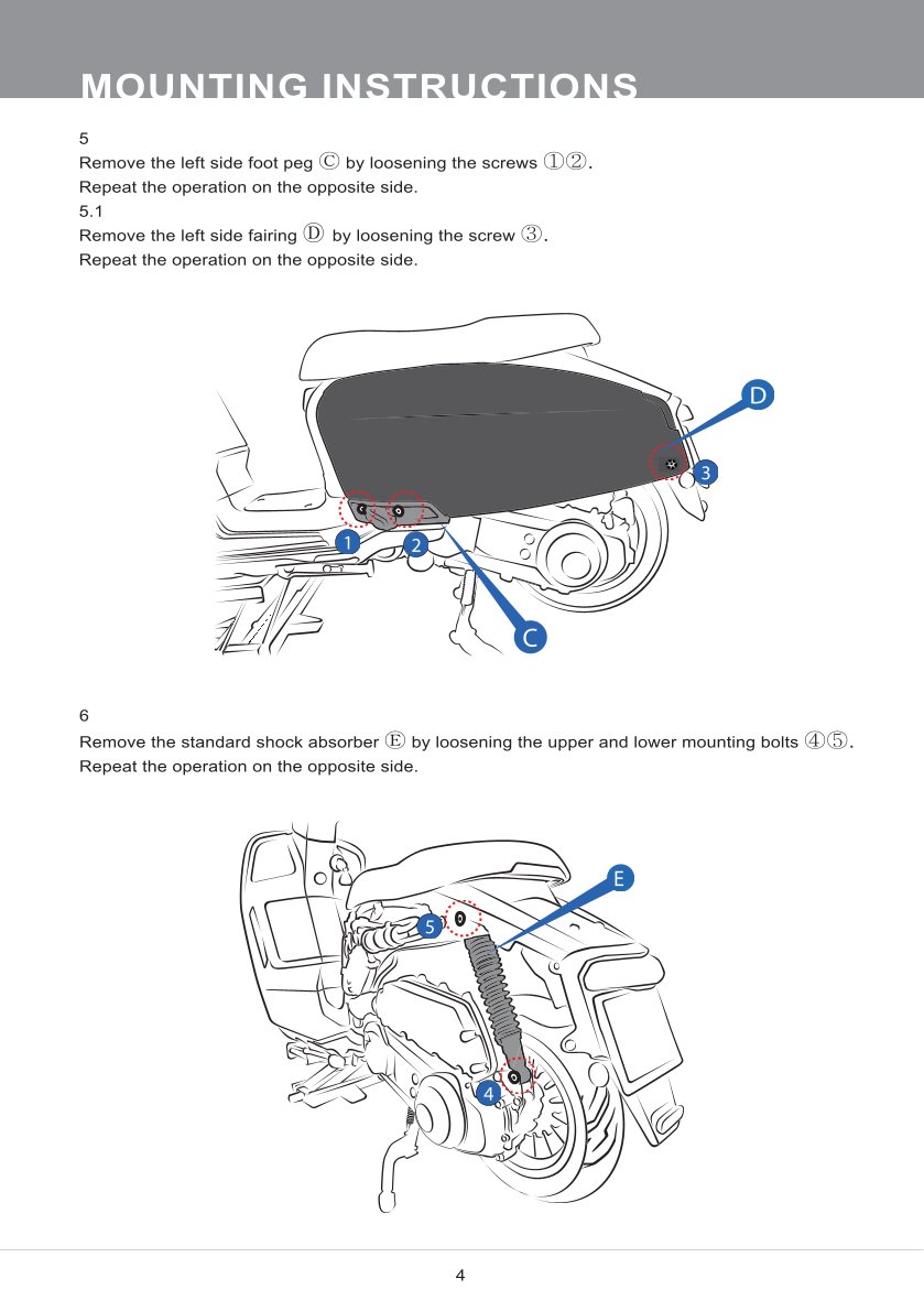 โช๊คหลังแต่ง Ohlins LA343 For Lambretta G350 ปี 2023
