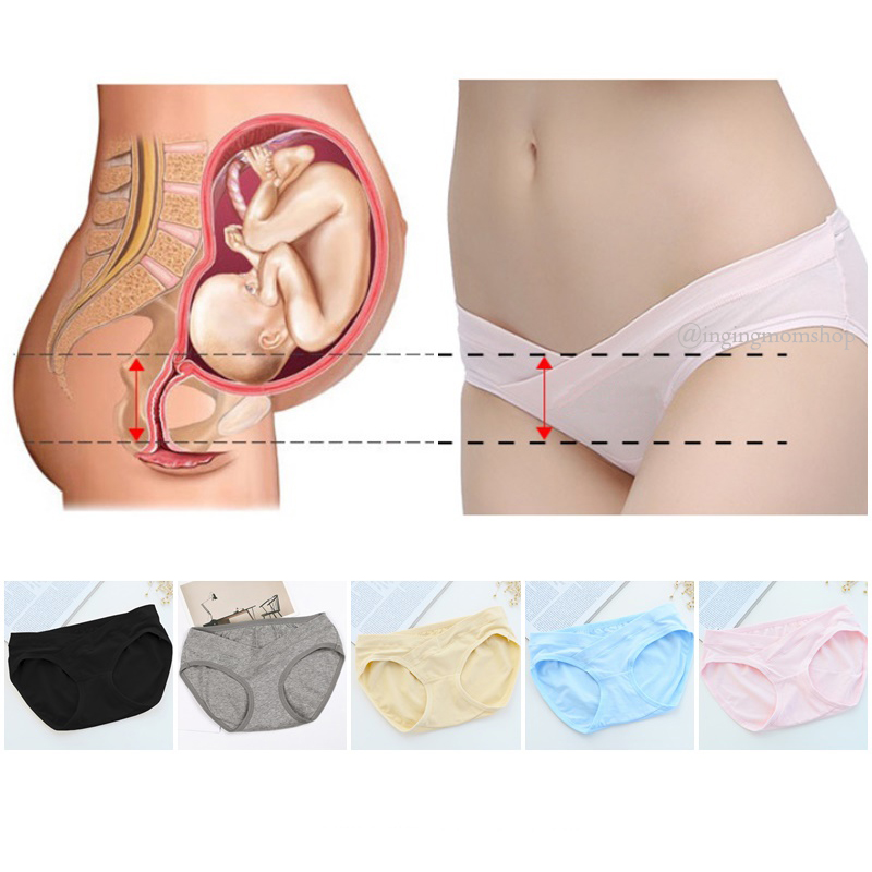 L5348C_[Size-M-สีดำ]_กางเกงในคนท้องเอวต่ำ