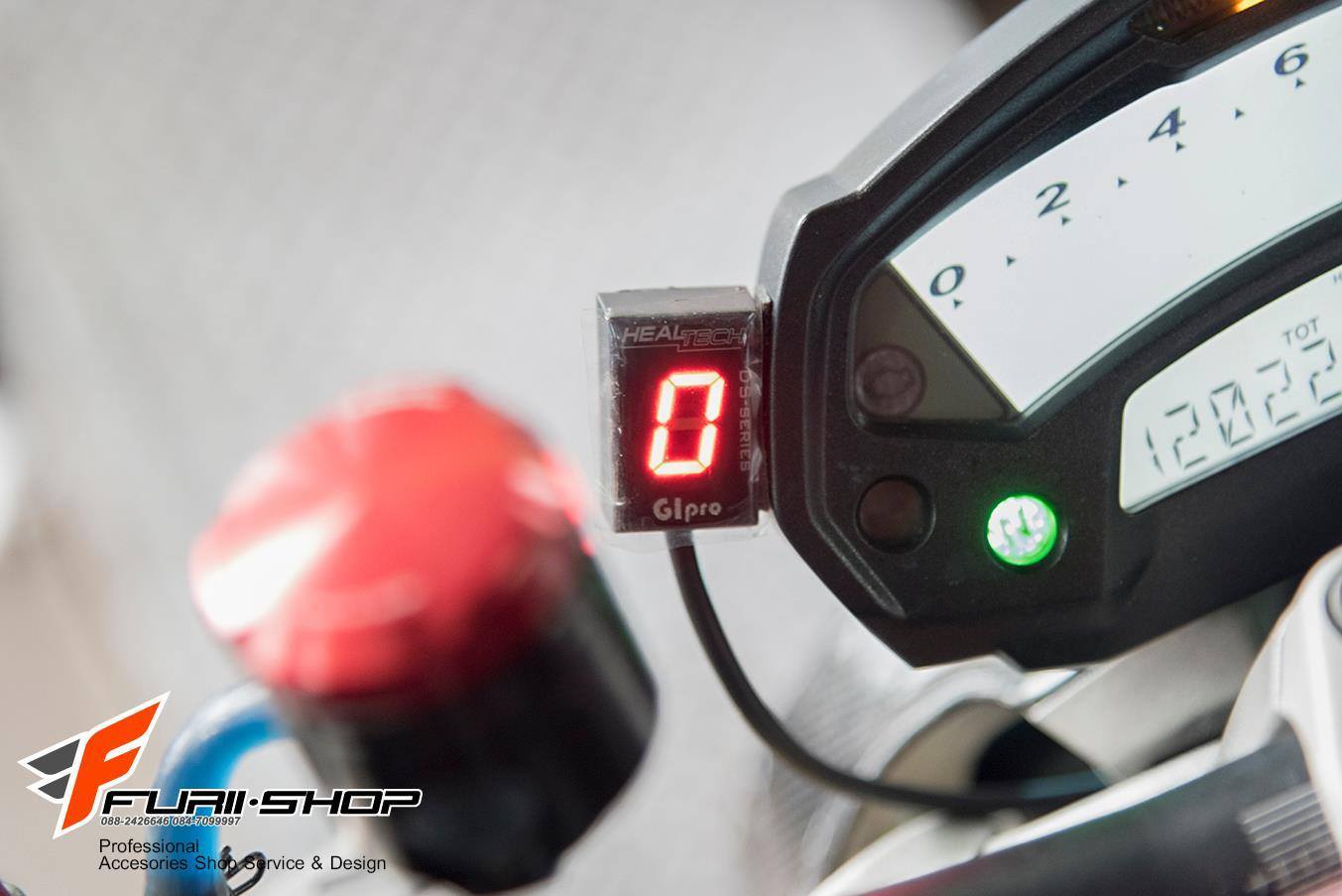 ไฟบอกเกียร์ Healtech สำหรับ Honda Kawasaki Ducati
