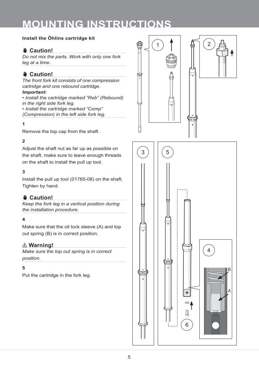 สปริงโช้คหน้า Ohlins FKS228 For Harley-Davidson Road Glide 2017-2023